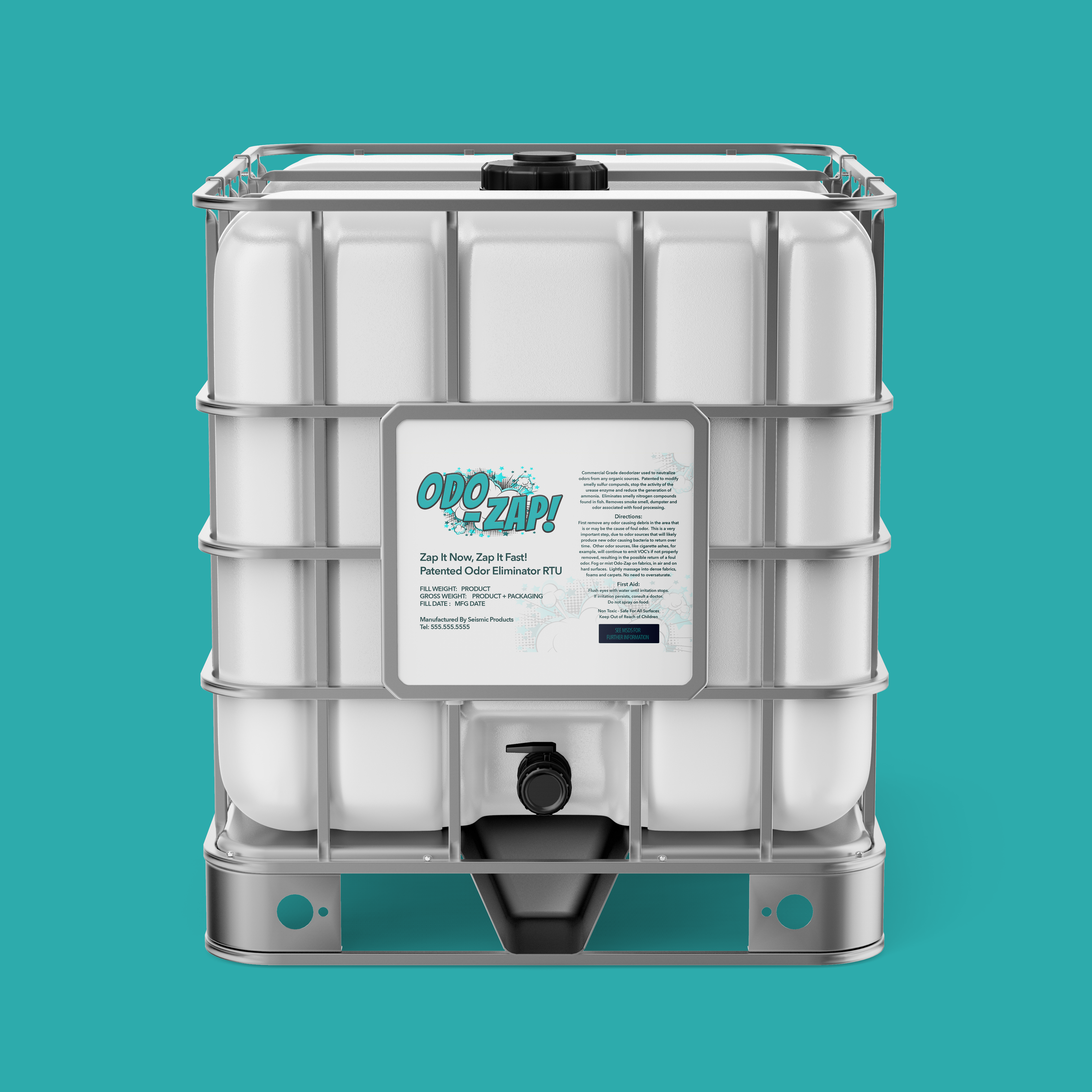 Odo-Zap Patented Deodorizer (SBF100) - Long-Lasting Patented Spray That Keeps Air Smelling Clean