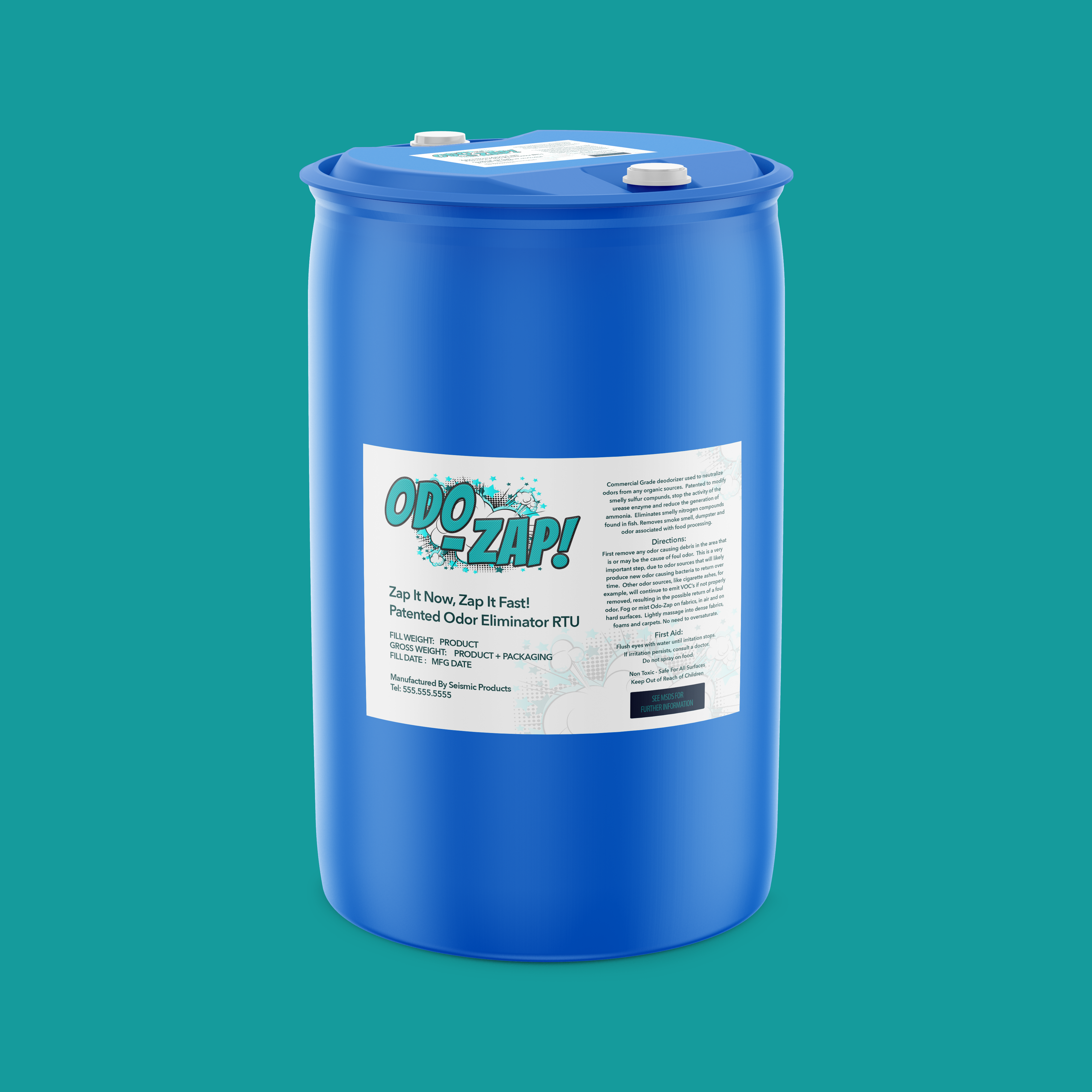 Odo-Zap Patented Deodorizer (SBF100) - Long-Lasting Patented Spray That Keeps Air Smelling Clean