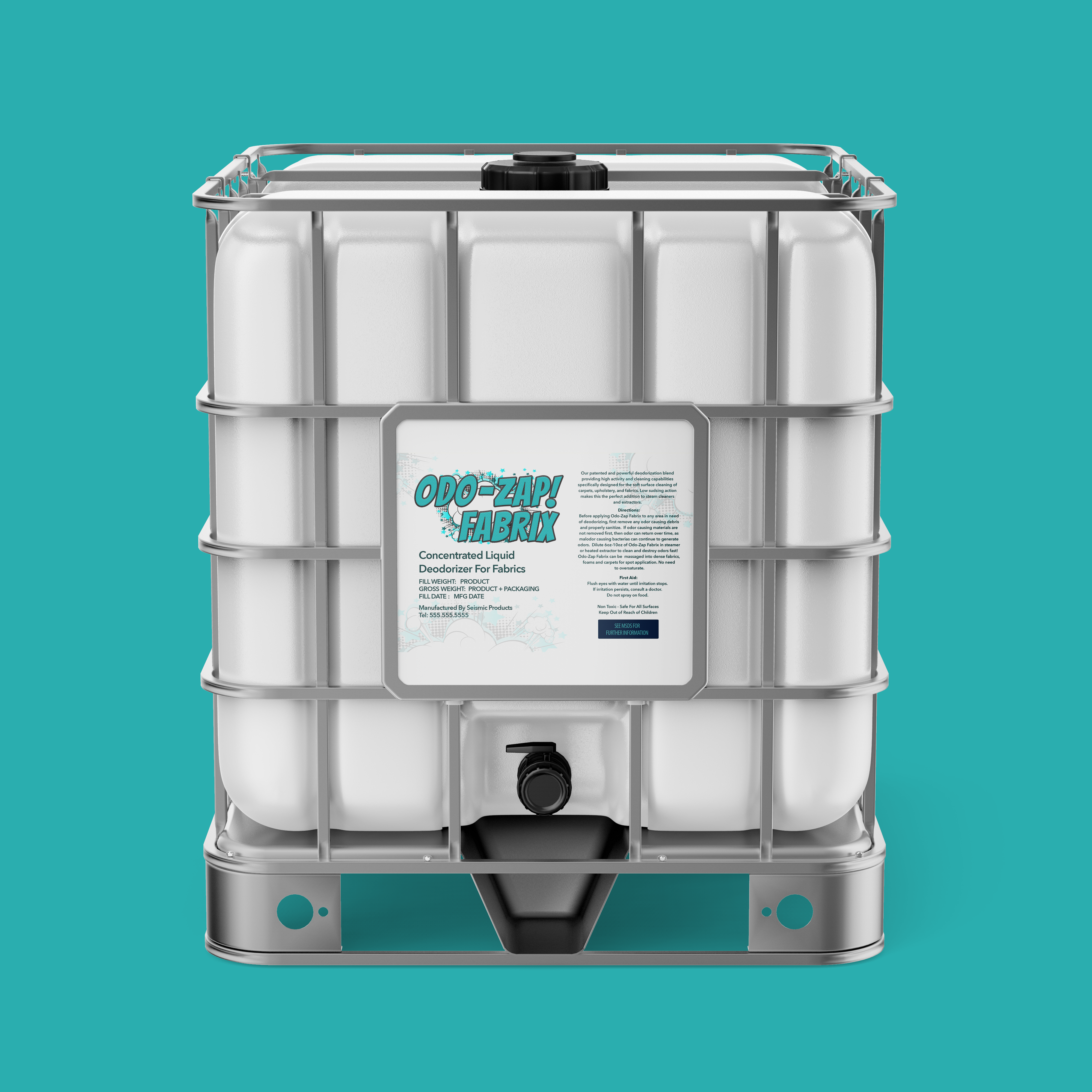 Odo-Zap Fabrix Patented Deodorizer (SBF120) - Fabric Safe Deodorizer That Refreshes Upholstery And Linens