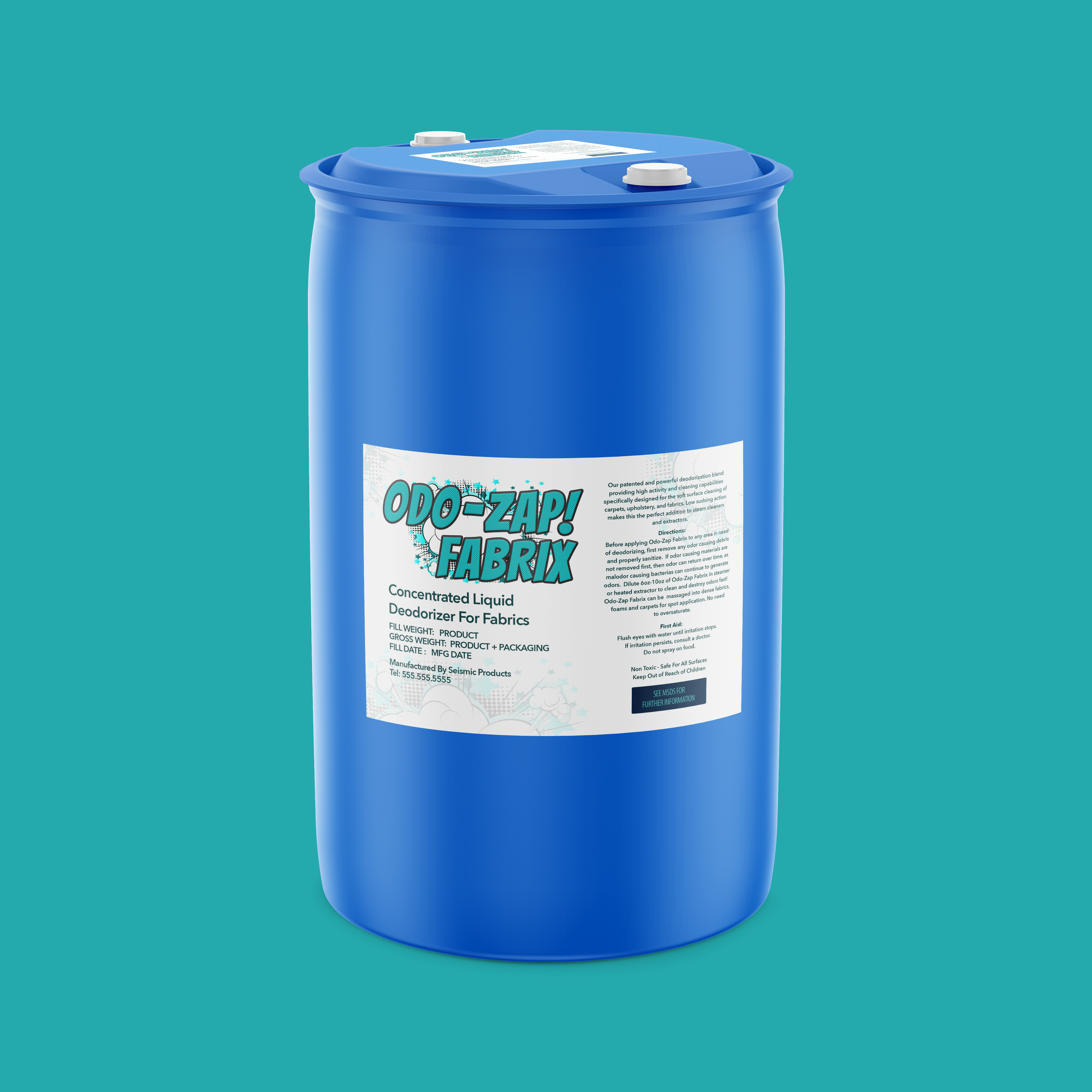 Odo-Zap Fabrix Patented Deodorizer (SBF120) - Fabric Safe Deodorizer That Refreshes Upholstery And Linens