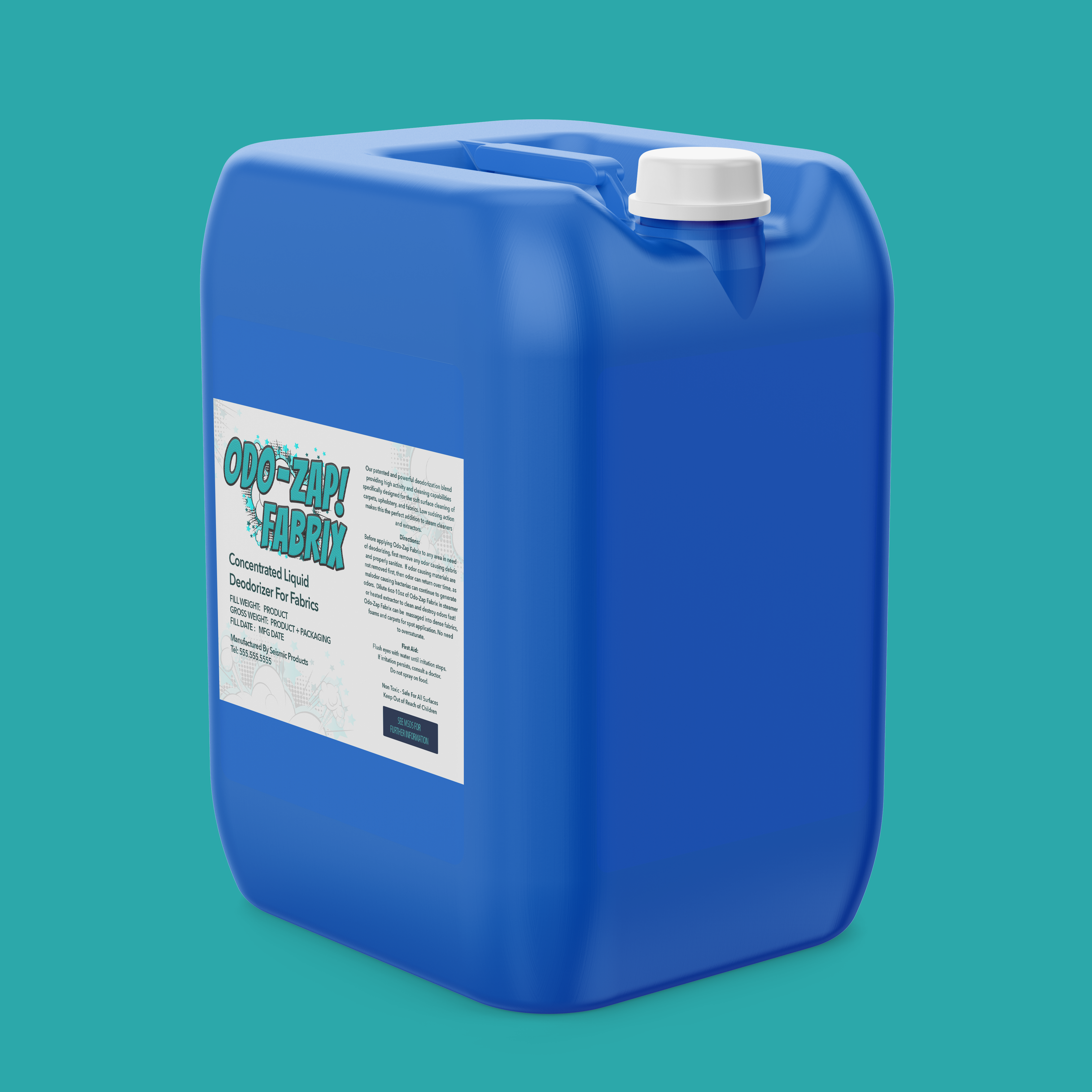 Odo-Zap Fabrix Patented Deodorizer (SBF120) - Fabric Safe Deodorizer That Refreshes Upholstery And Linens