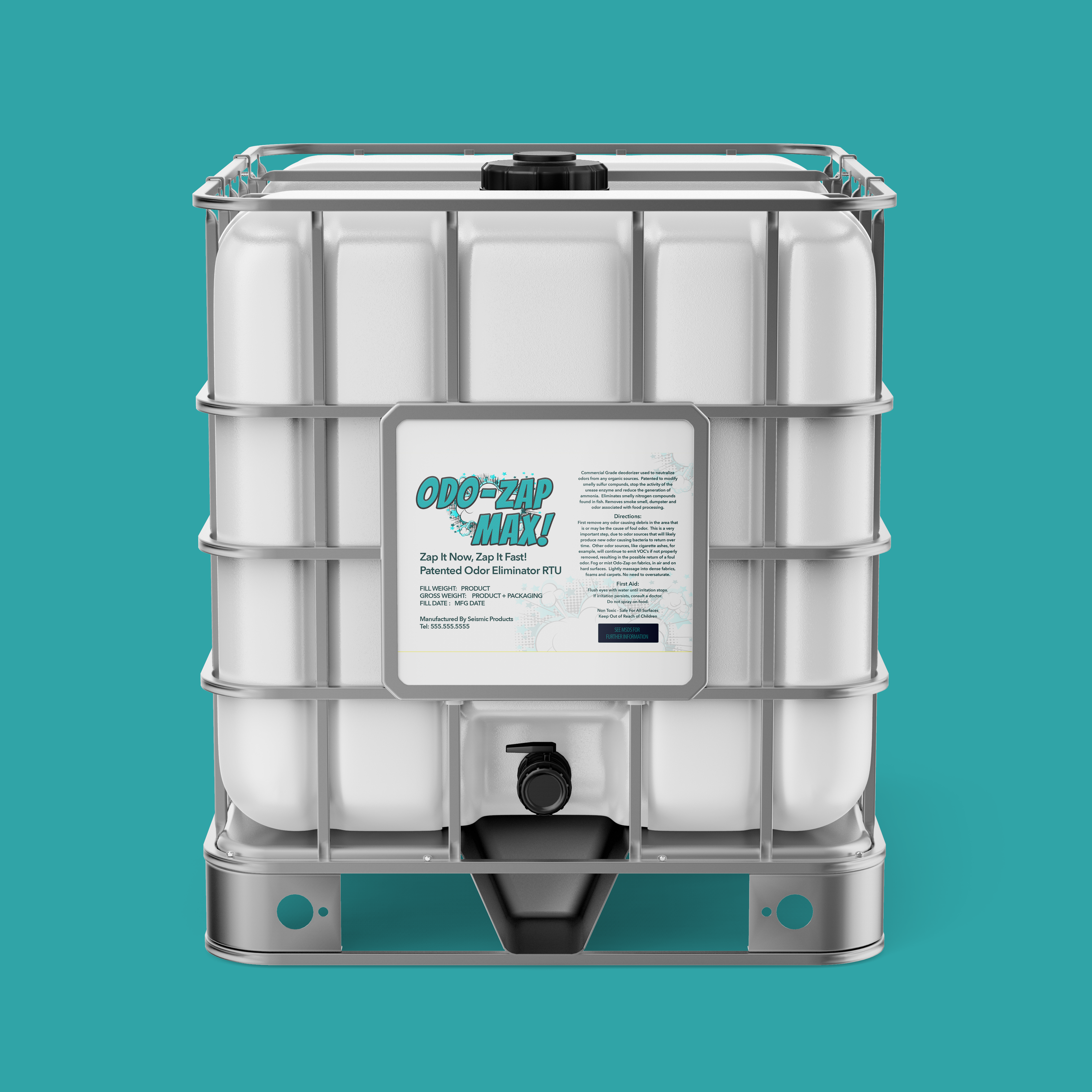 Odo-Zap MAX! Patented Deodorizer (SBF110) - Max Strength Spray That Tackles The Toughest Odors Fast