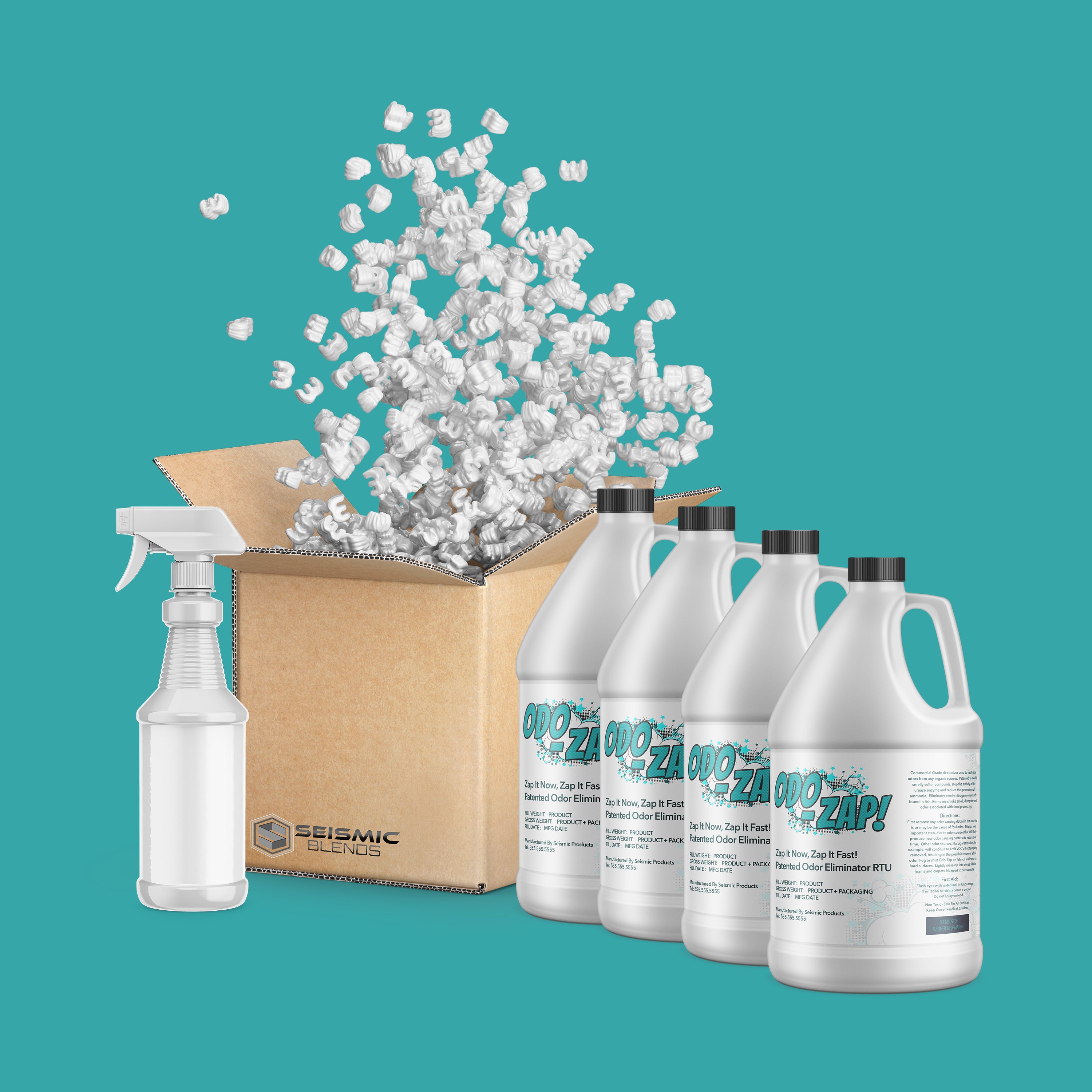 Odo-Zap Patented Deodorizer (SBF100) - Long-Lasting Patented Spray That Keeps Air Smelling Clean