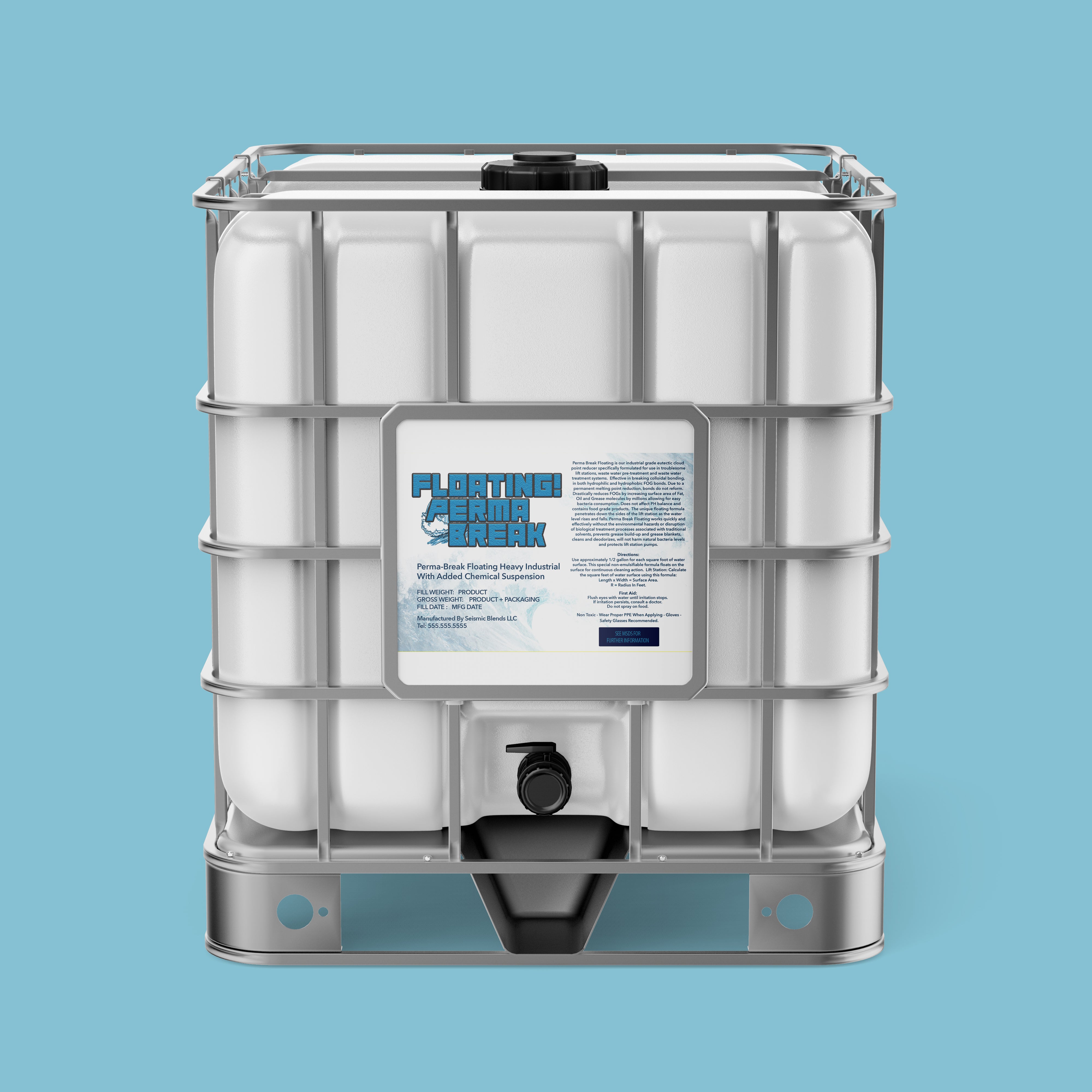 Perma-Break Floating Heavy Industrial Lift Station Additive (SBW131) - High Performance Floating Agent For Commercial Lift Systems