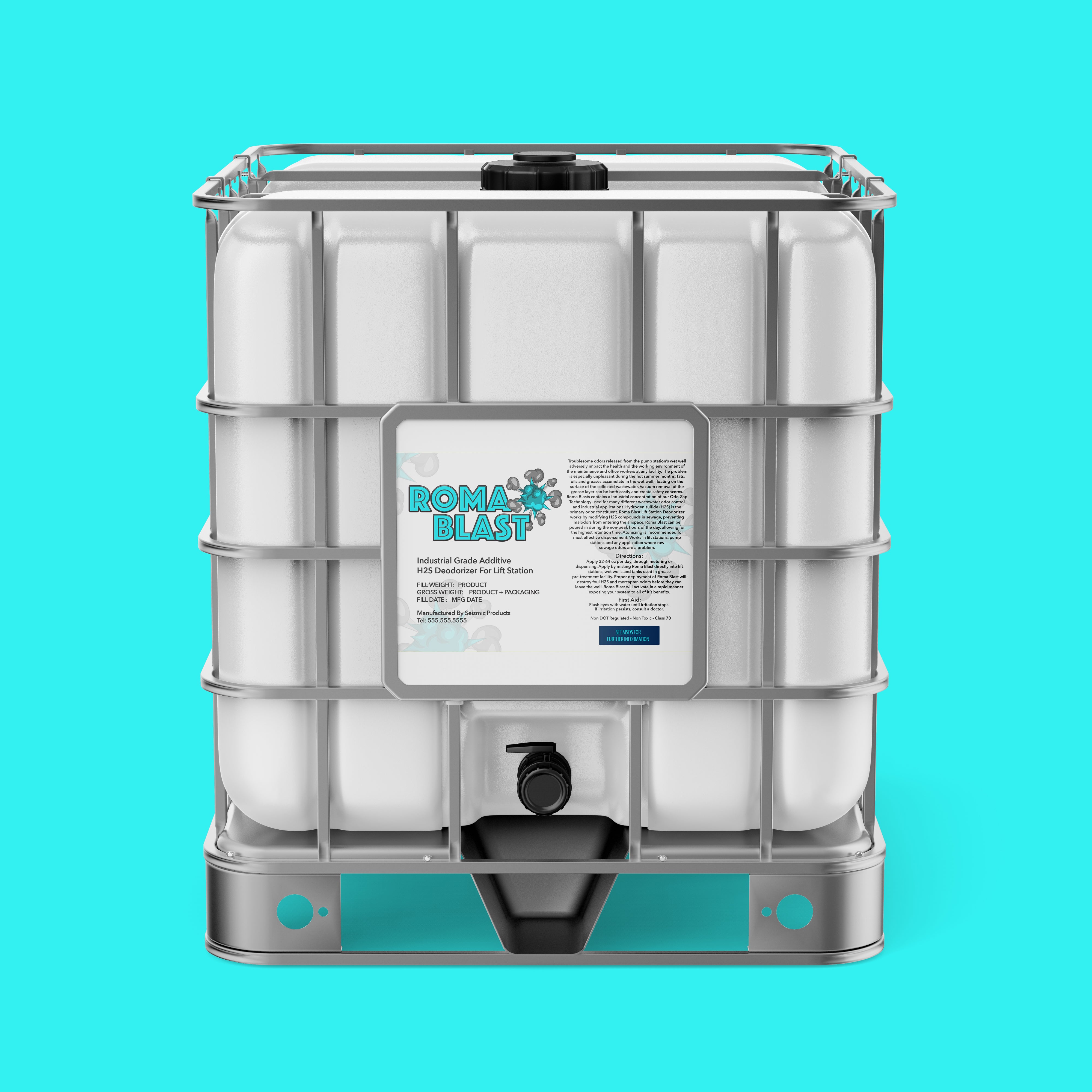Roma Blast Industrial Deodorizer For Lift Stations (SBW250) - Lift Station Deodorizer That Fights Odors At The Source
