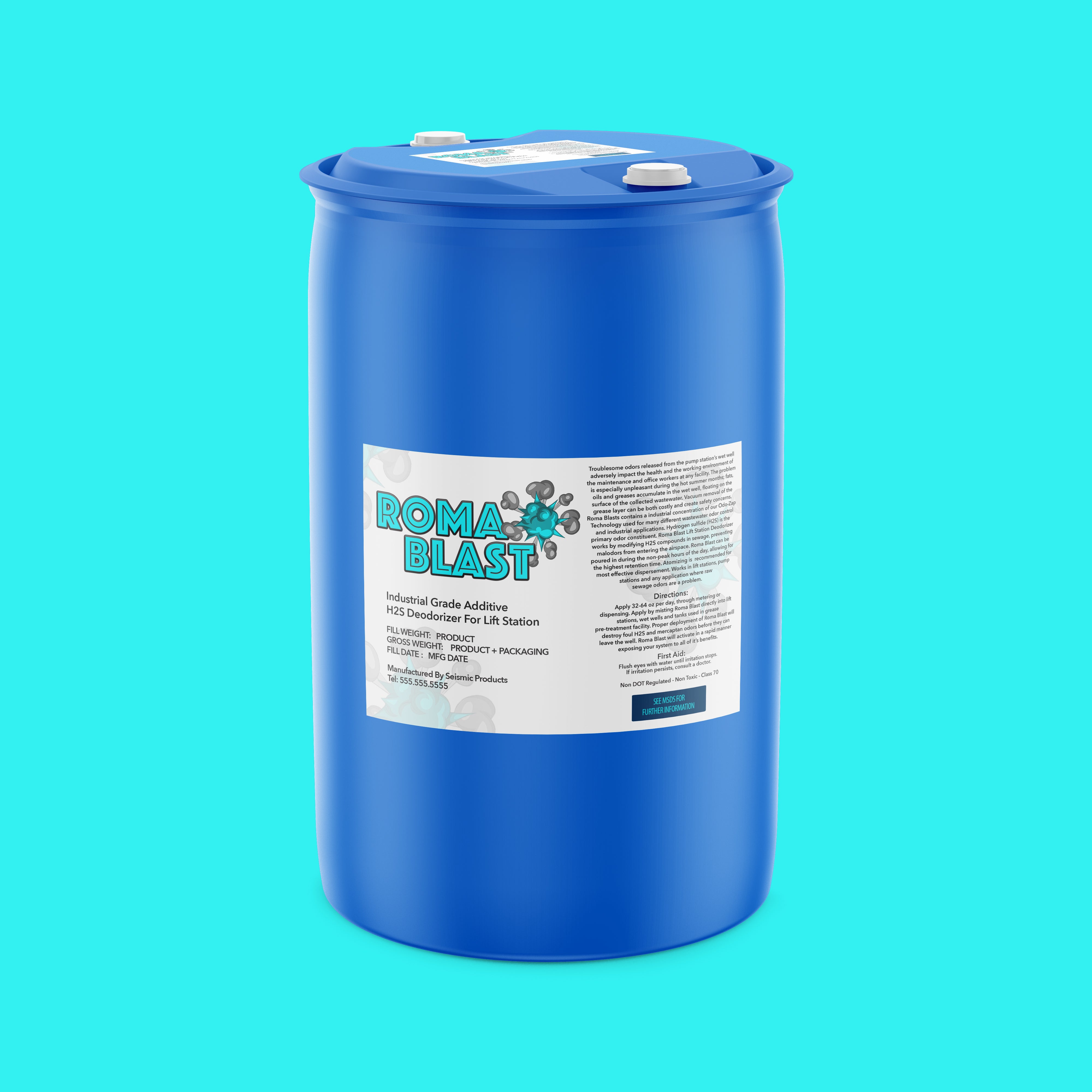 Roma Blast Industrial Deodorizer For Lift Stations (SBW250) - Lift Station Deodorizer That Fights Odors At The Source