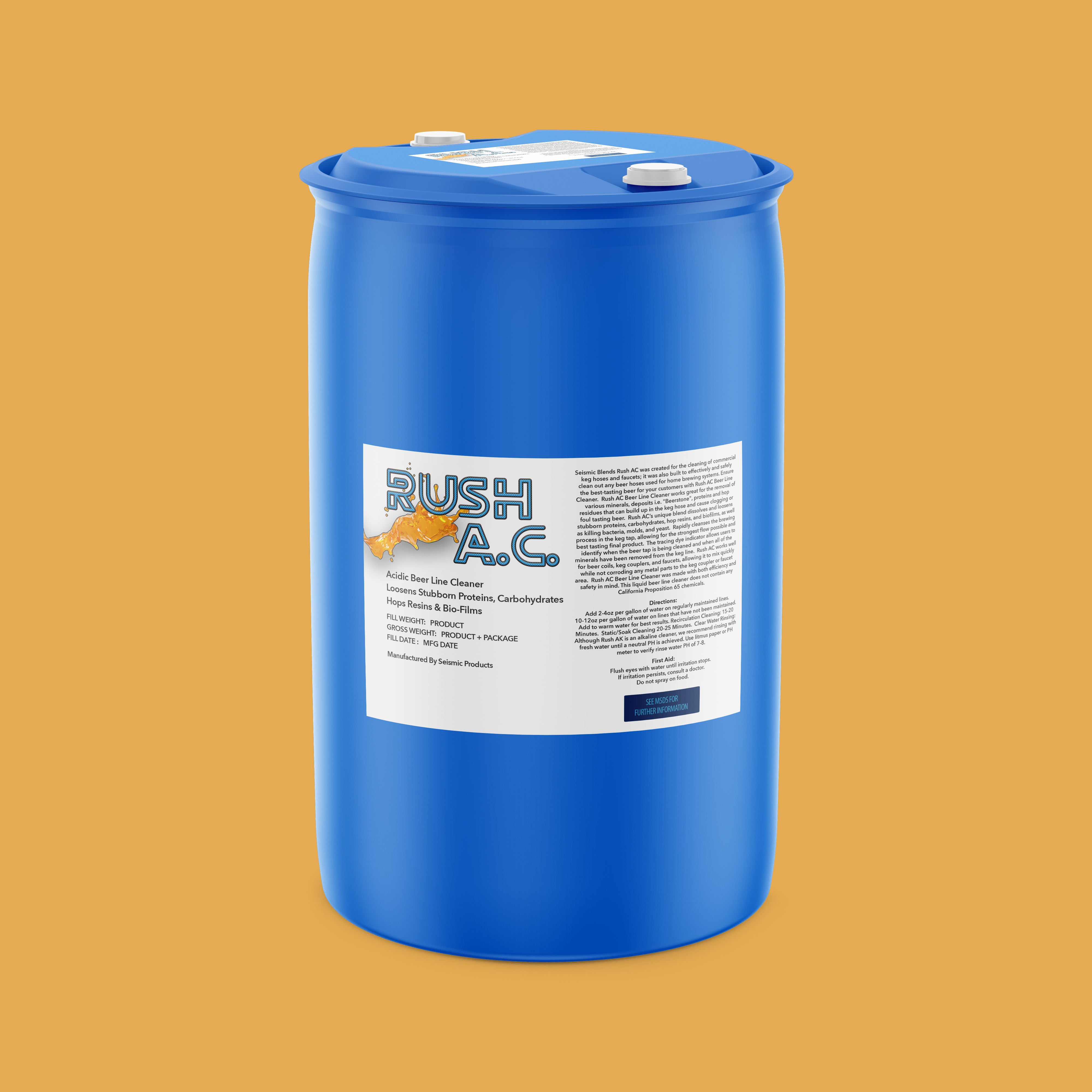 Rush AC Acidic Beer Line Cleaner (GTT160) - Acidic Cleaner Formulated To Break Down Beer Stone And Scale