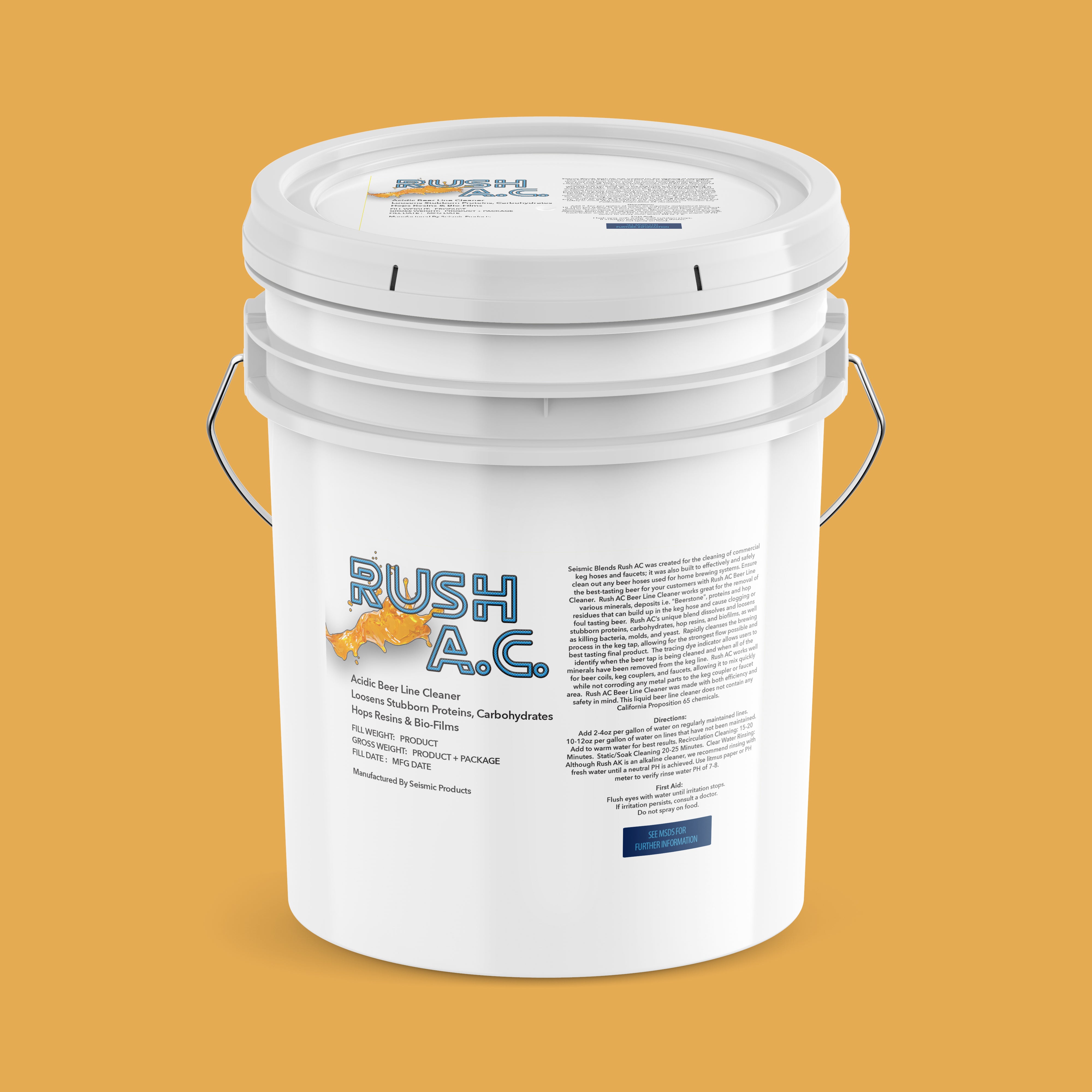 Rush AC Acidic Beer Line Cleaner (GTT160) - Acidic Cleaner Formulated To Break Down Beer Stone And Scale