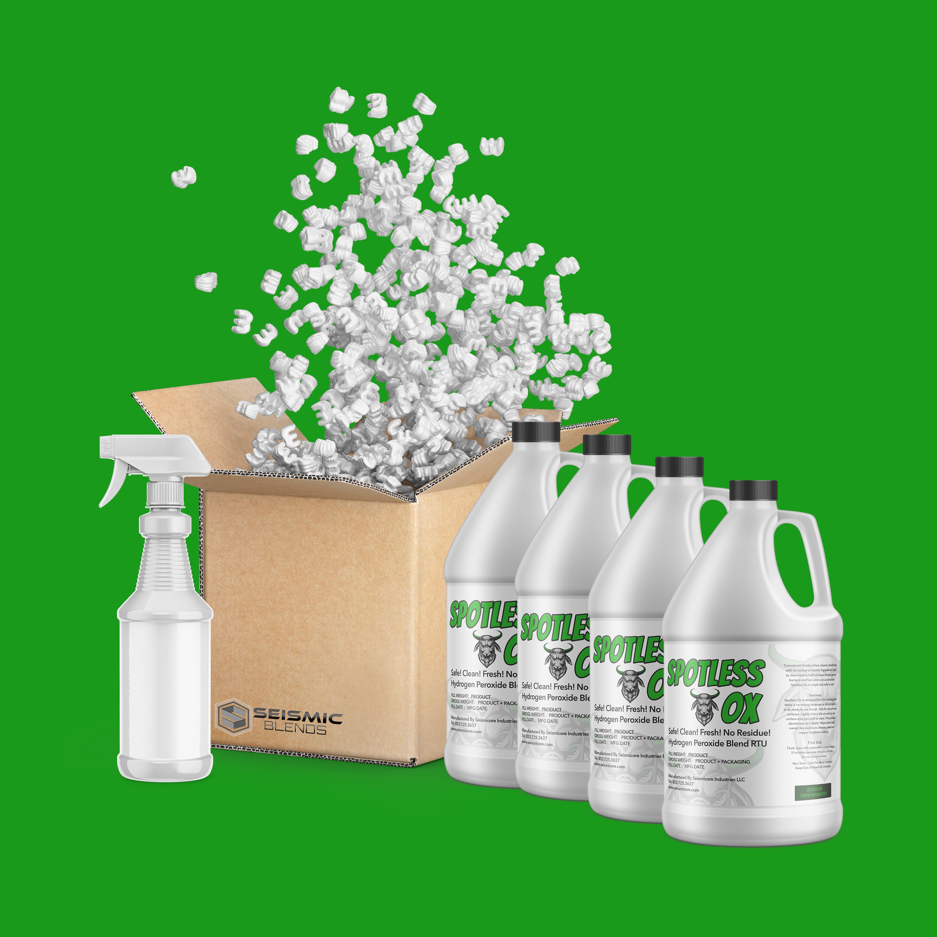 Spotless Ox .5% RTU Hydrogen Peroxide Cleaner & Deodorizer (SBC140) - Hydrogen Peroxide Cleaner That Deodorizes With Precision