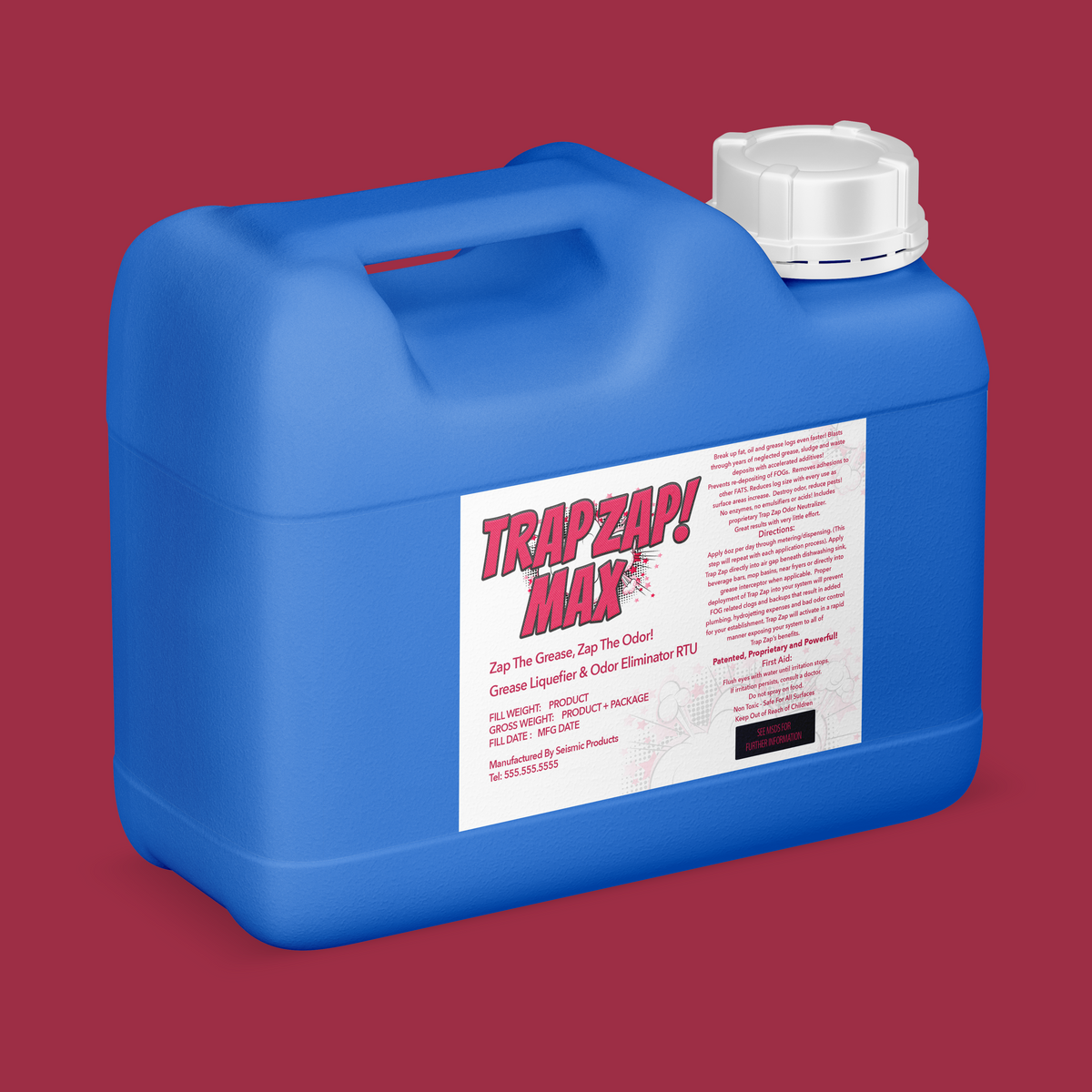 TrapZap® MAX Commercial Grease Trap Additive Seismic Blends LLC