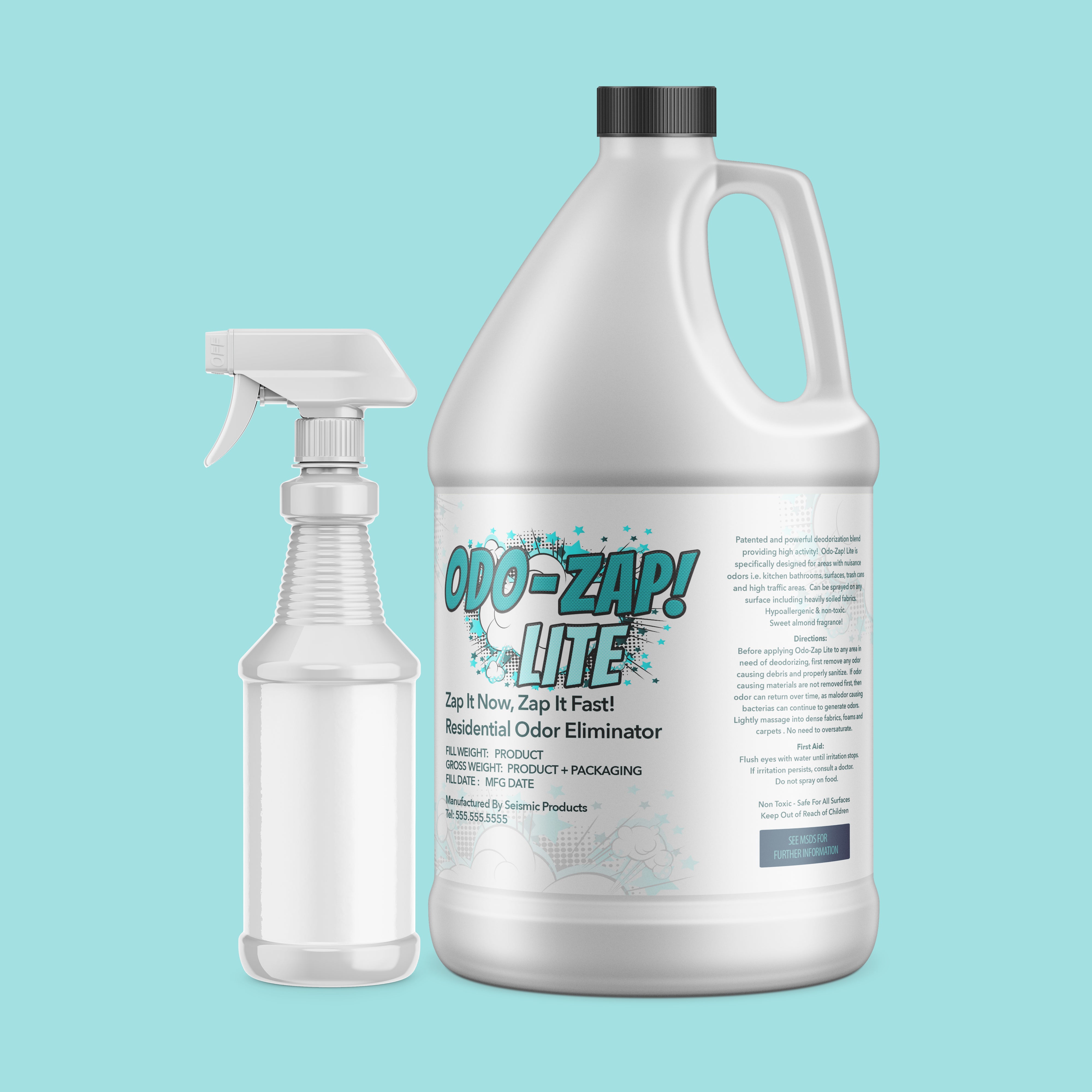 Odo-Zap Lite Home Deodorizer (SBF130) - Fresh Scent Spray For Everyday Home Odor Elimination