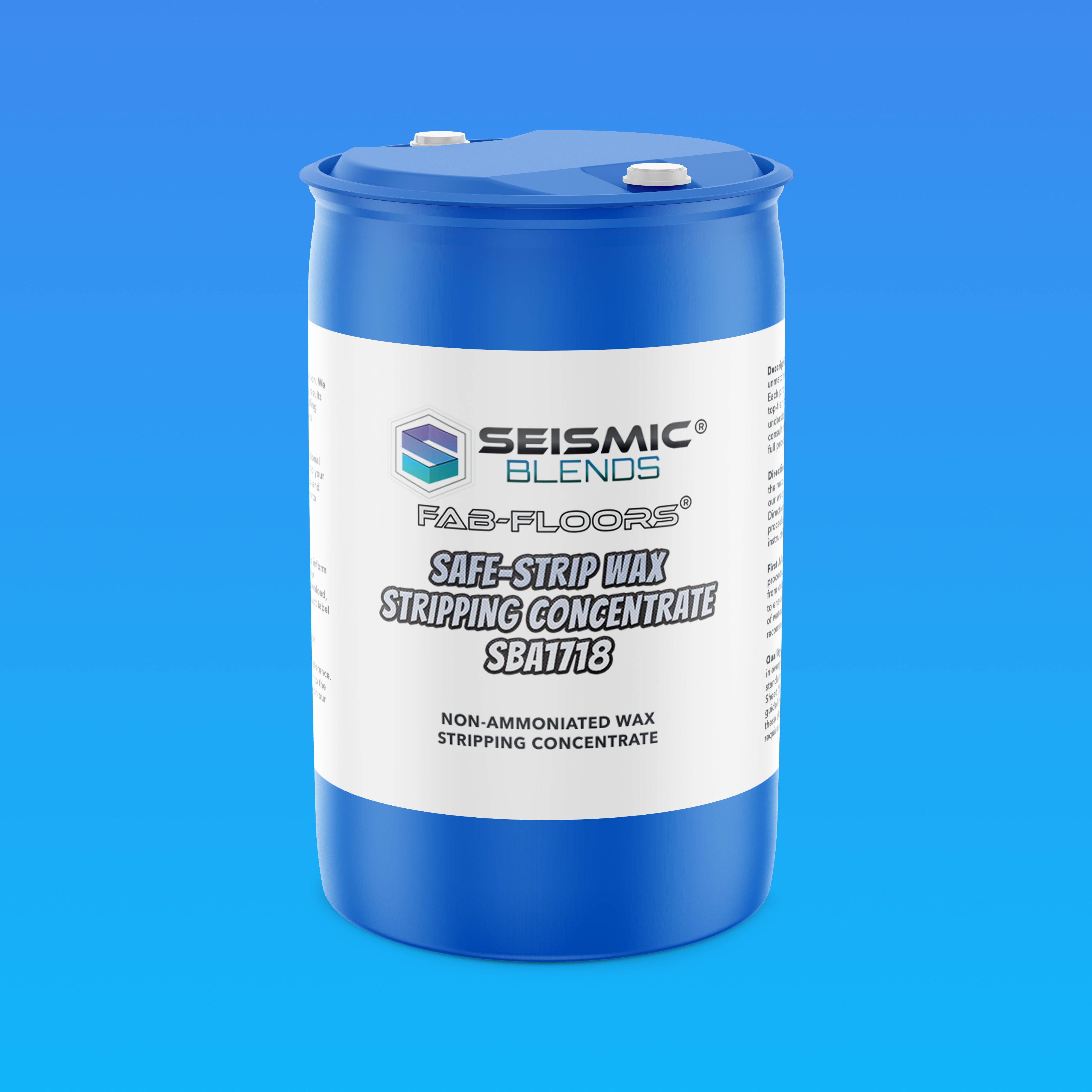 Fab Floors Safe-Strip Wax Stripping Concentrate (SBA1718) - Powerful Wax Stripper for Fast Action