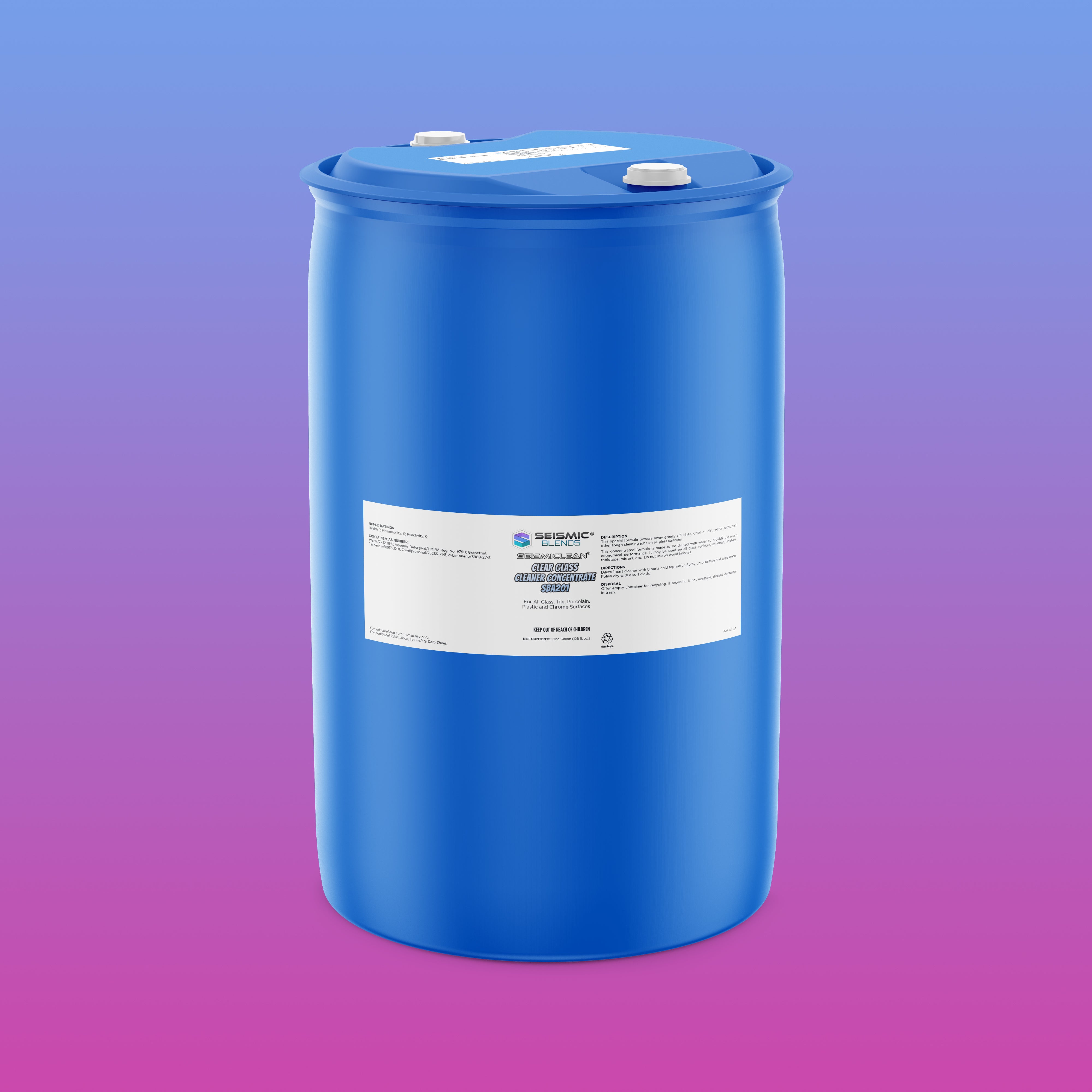 Seismiclean Clear Glass Cleaner Concentrate SBA201