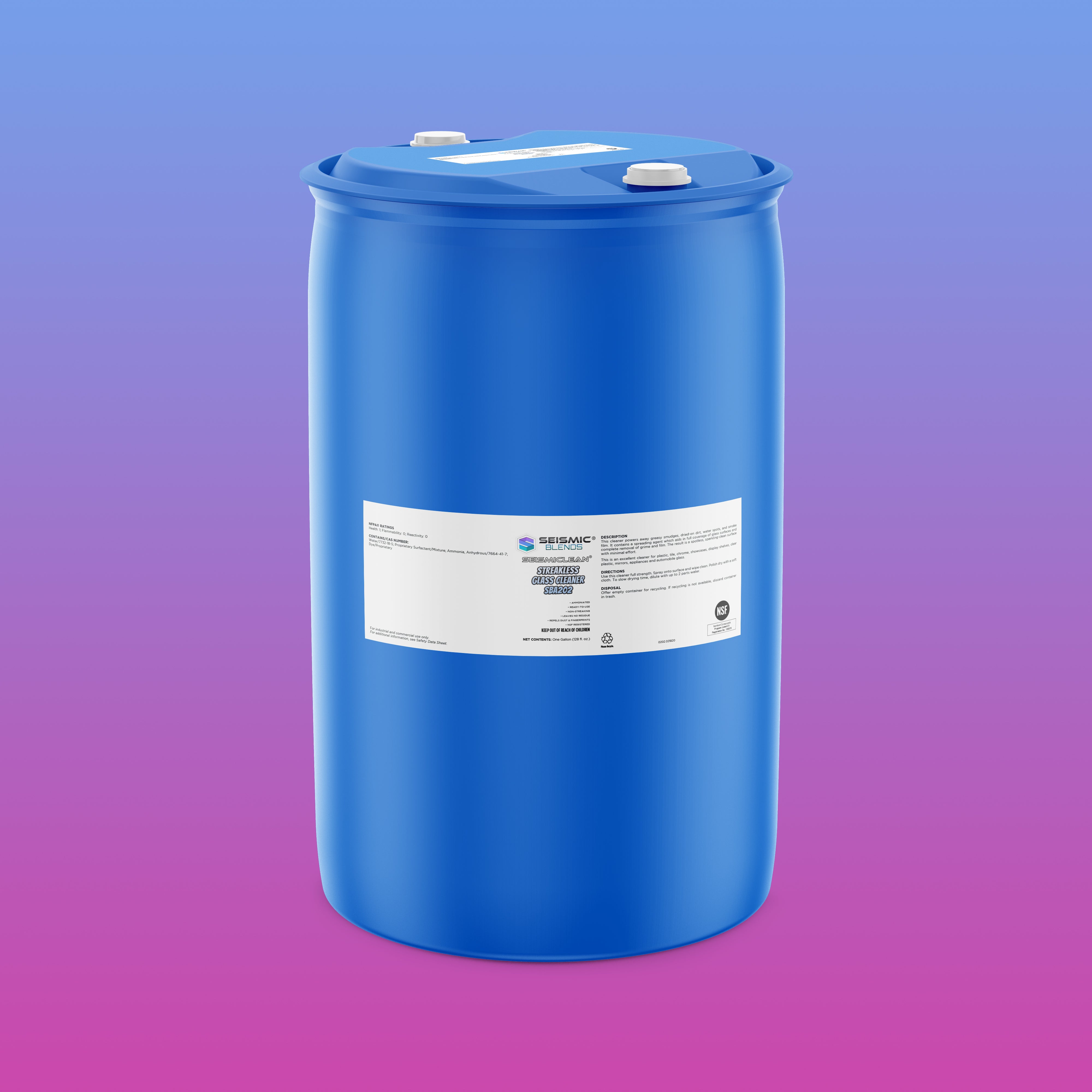Seismiclean Streakless Glass Cleaner SBA202