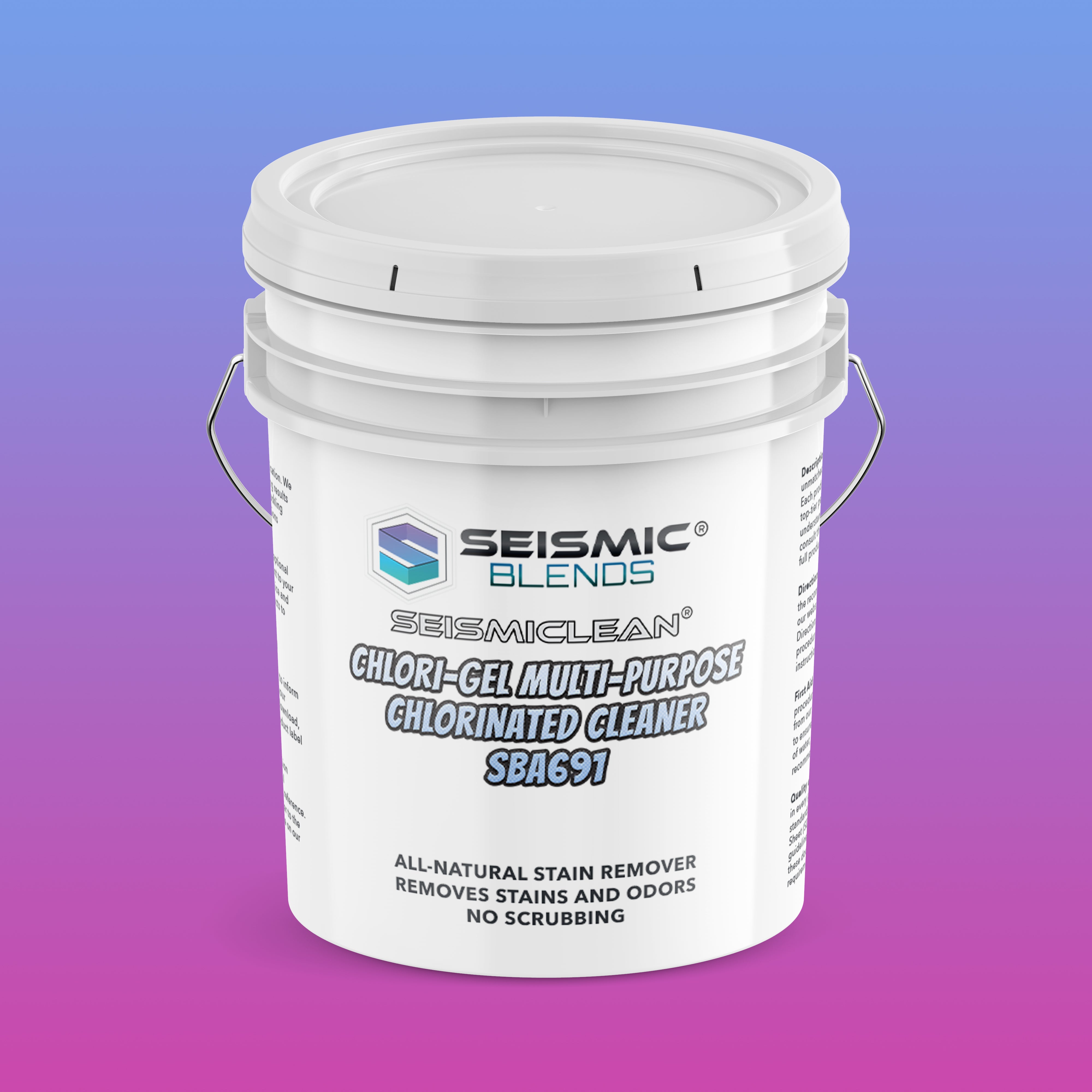 Seismiclean Chlori-Gel Multi-Purpose Chlorinated Cleaner (SBA691) - Powerful Chlorinated Gel That Cuts Through Grime