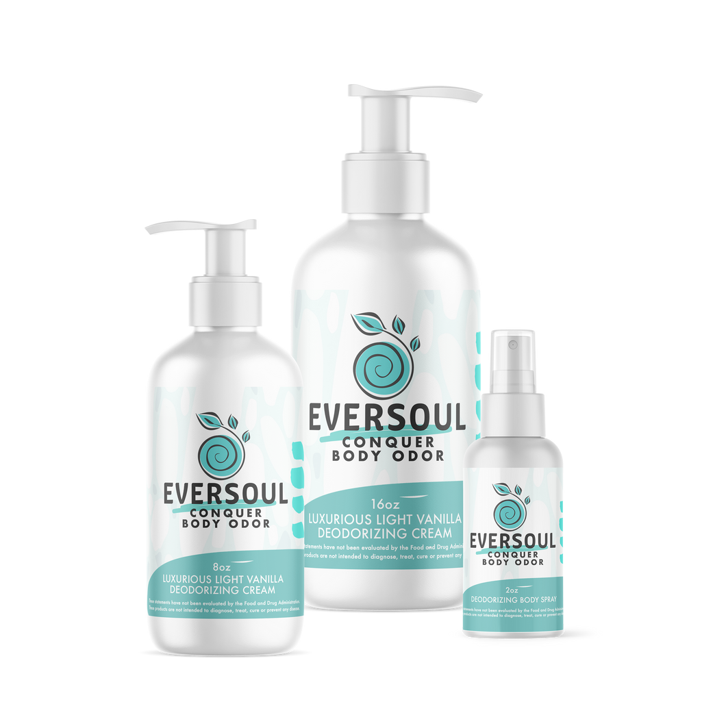 Eversoul Solutions® 16oz + 8 oz Body Cream + 2oz Body Spray