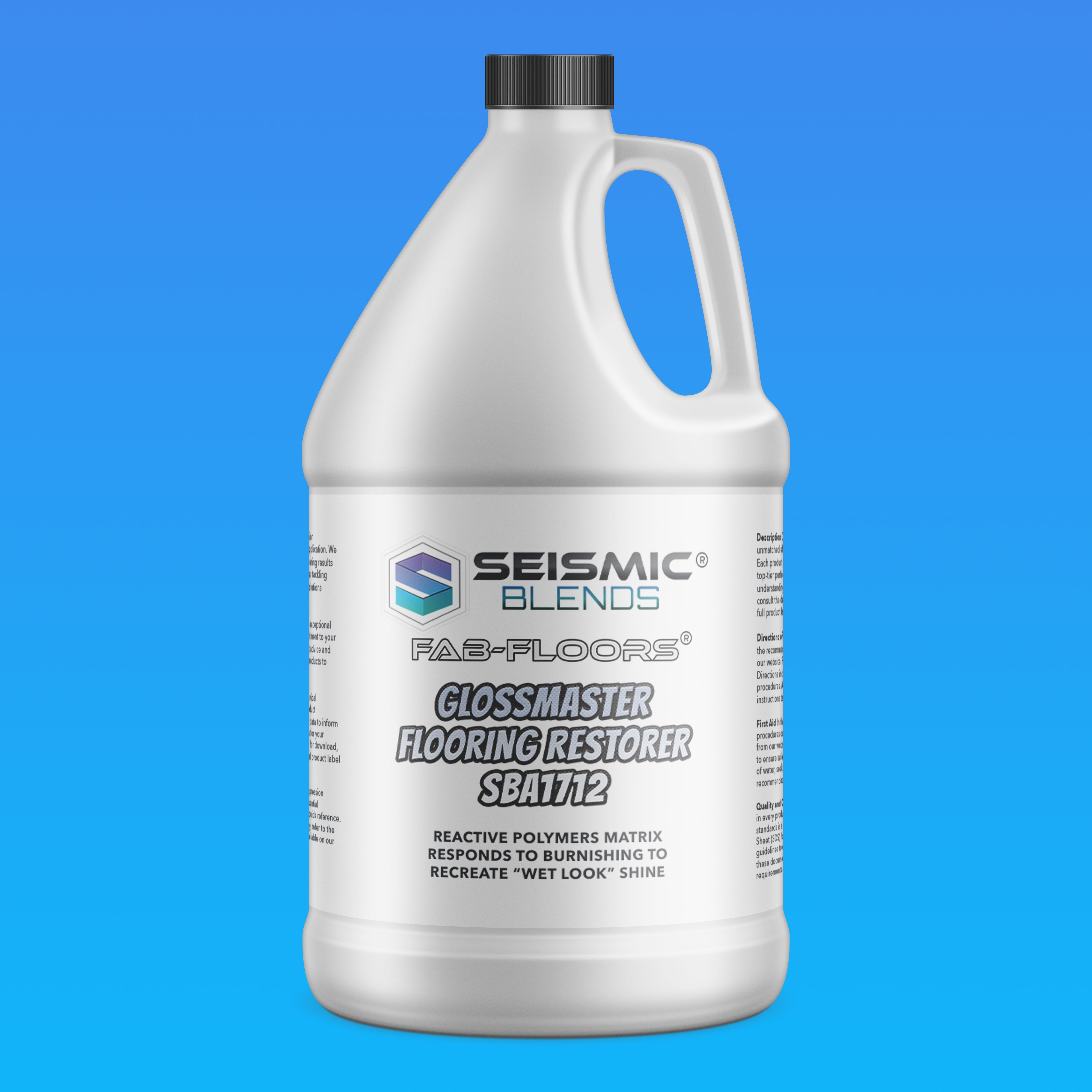 Fab Floors GlossMaster Flooring Restorer (SBA1712) - Restores Shine to Worn Flooring