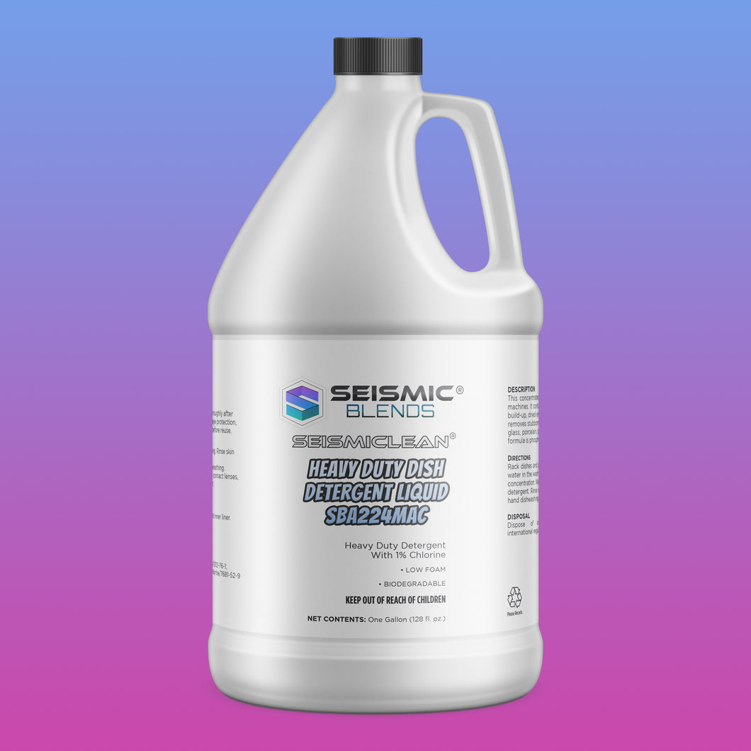Seismiclean Heavy Duty Dish Detergent Liquid SBA224MAC