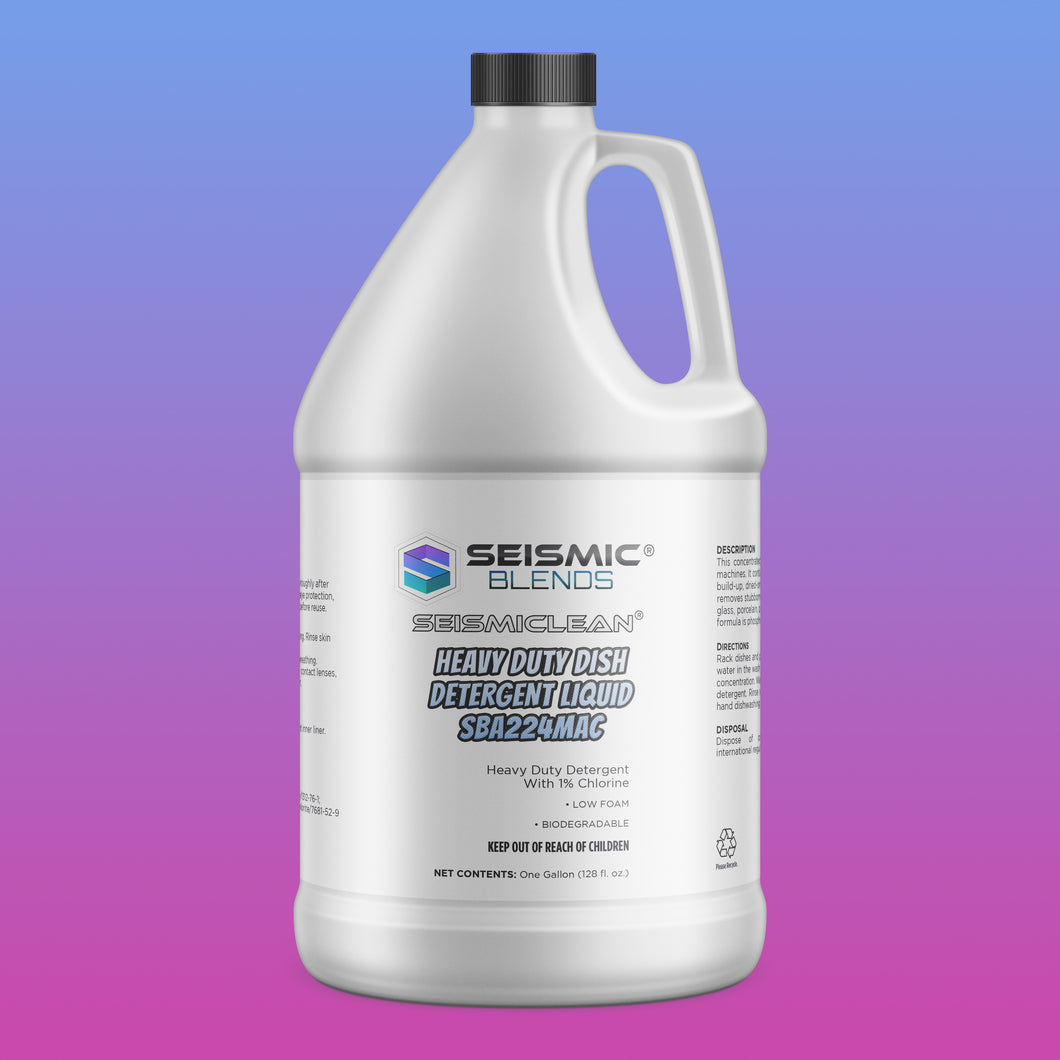 SEISMICLEAN HEAVY DUTY DISH DETERGENT LIQUID SBA224MAC