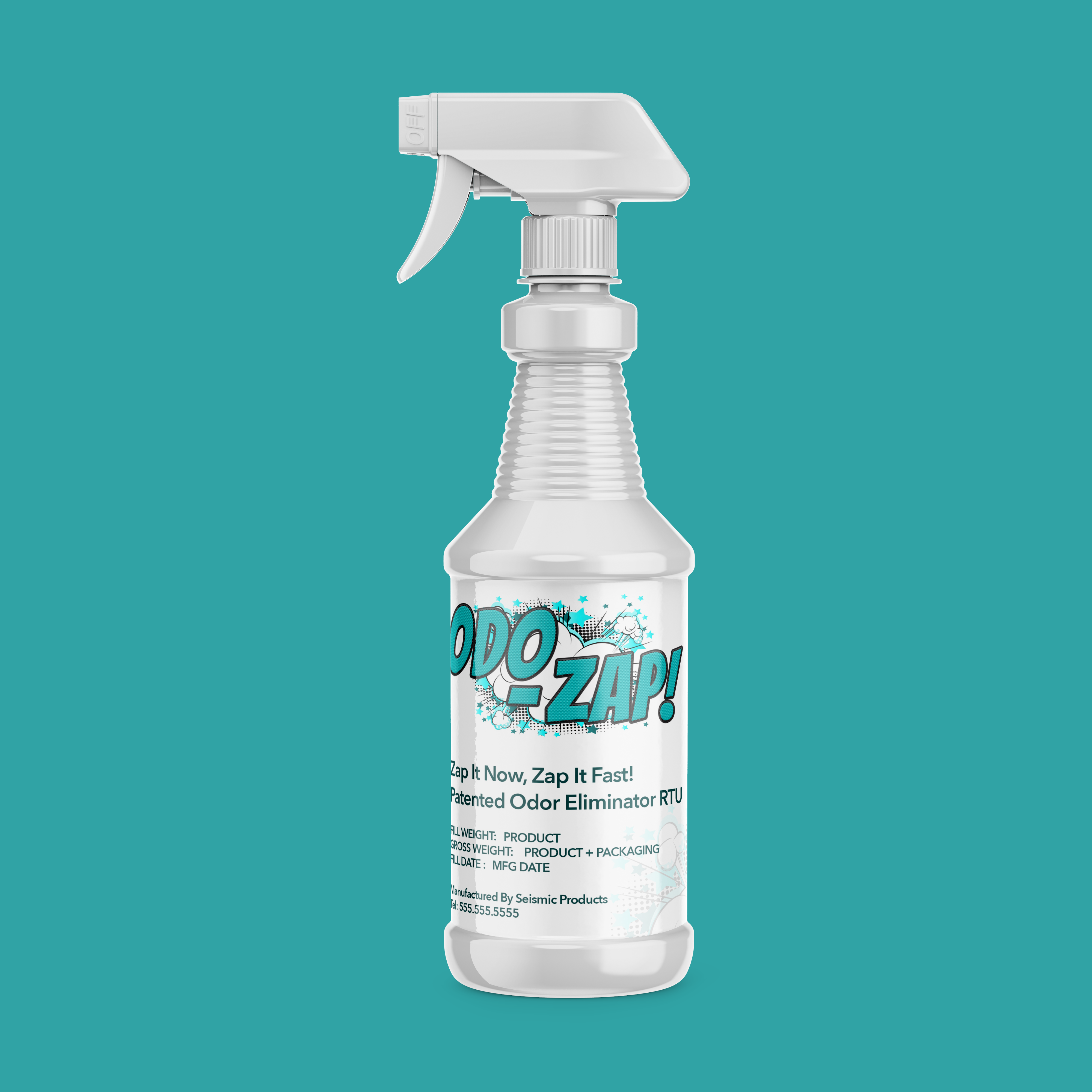 Odo-Zap Patented Deodorizer (SBF100) - Long-Lasting Patented Spray That Keeps Air Smelling Clean