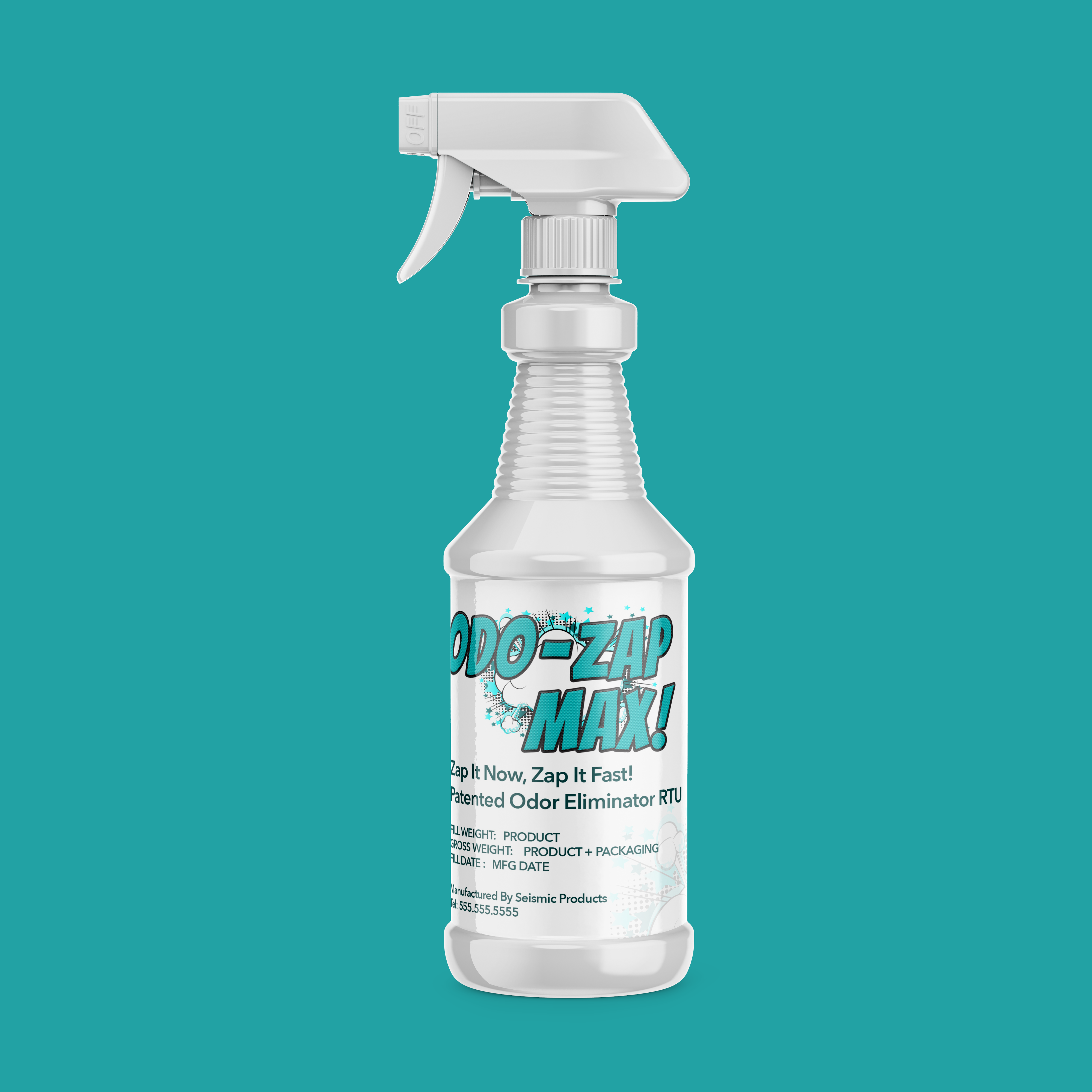 Odo-Zap MAX! Patented Deodorizer (SBF110) - Max Strength Spray That Tackles The Toughest Odors Fast