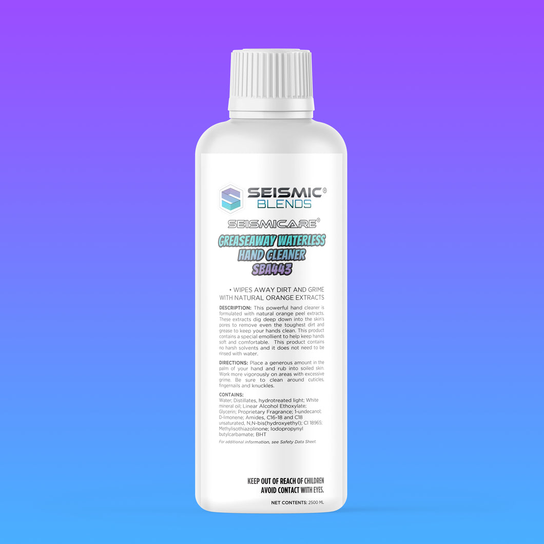 Seismicare GreaseAway Waterless Hand Cleaner SBA443