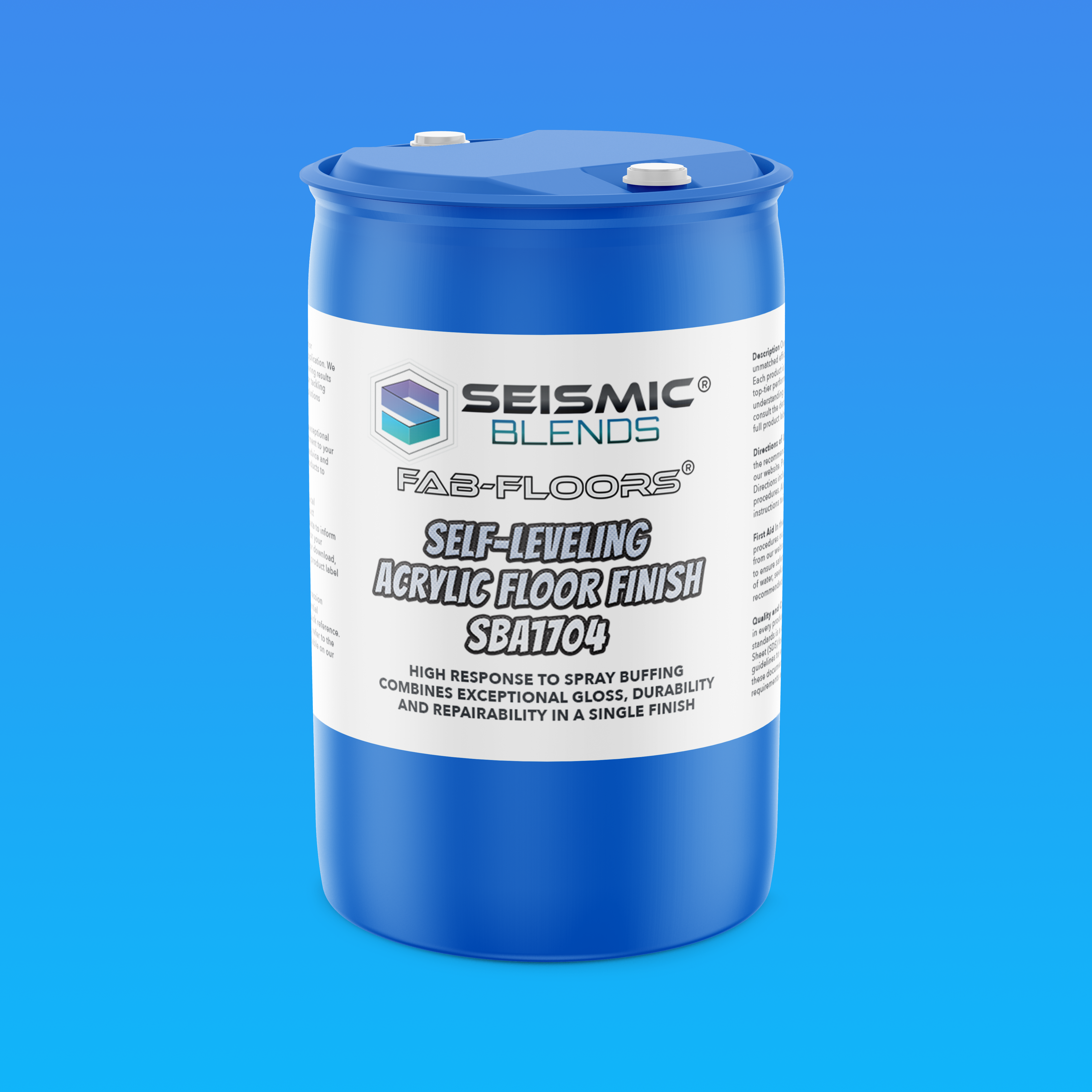 Fab Floors Self-Leveling Acrylic Floor Finish (SBA1704) – High-Gloss, Wet-Look Coating for Tile, Vinyl, & Hardwood