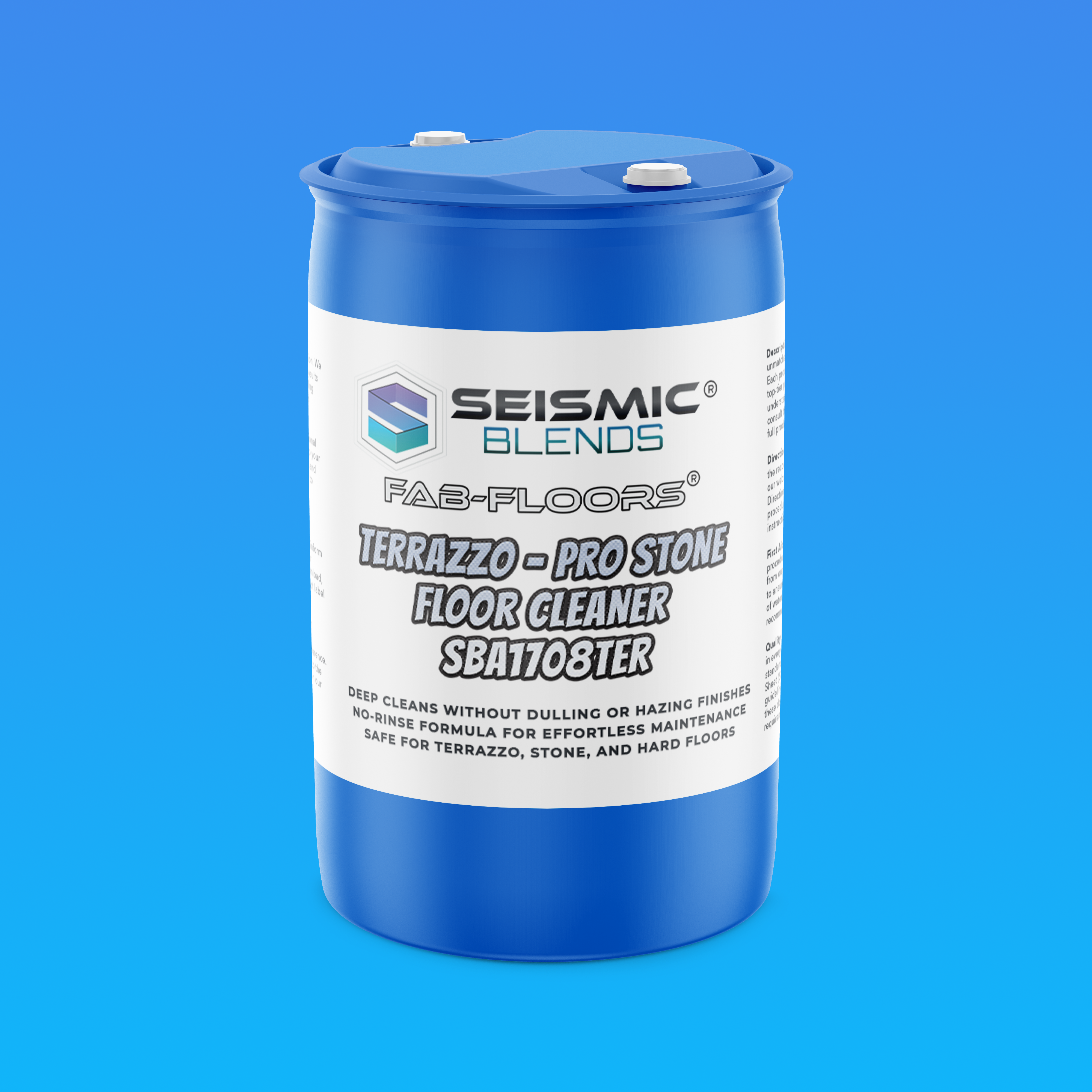 Fab Floors Terrazo-Pro Stone Floor Cleaner (SBA1708TER) – For Professional Stone & Terrazzo Care