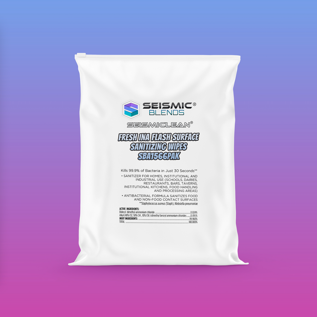 SEISMICLEAN SURFACE SANITIZING WIPES SBA1566PAK