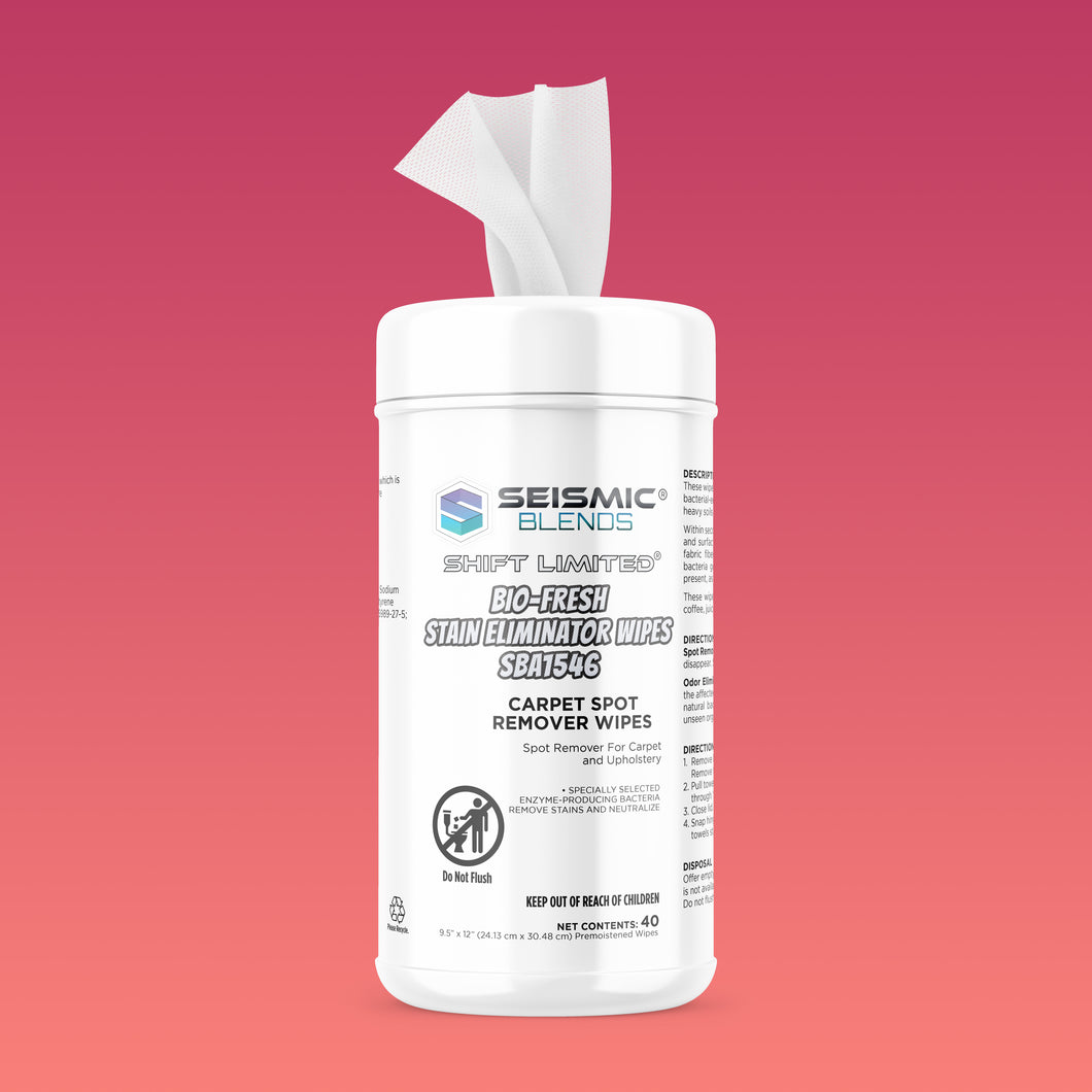 SHIFT LIMITED BIO-FRESH STAIN ELIMINATOR WIPES SBA1546