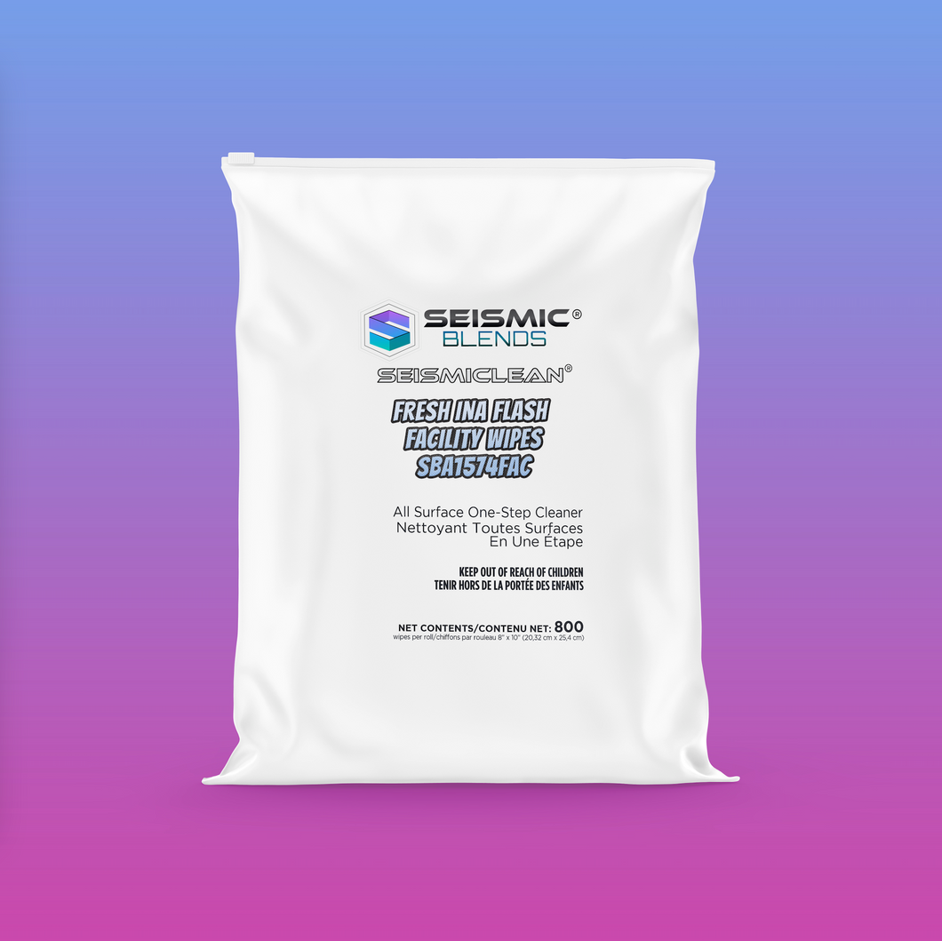 Seismiclean Fresh in a Flash Facility Wipes SBA1574FAC