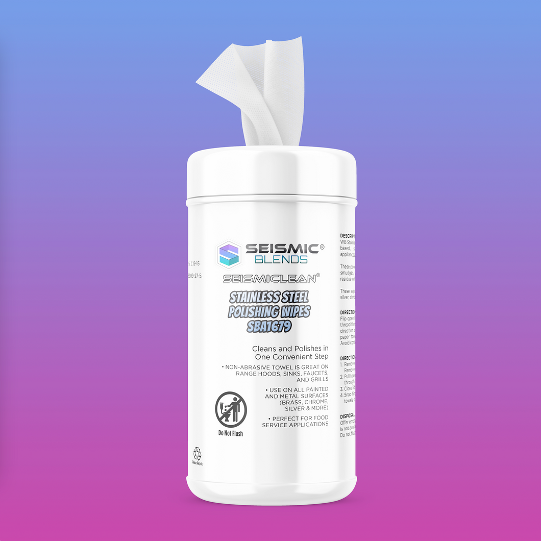 SEISMICLEAN STAINLESS STEEL POLISHING WIPES SBA1679
