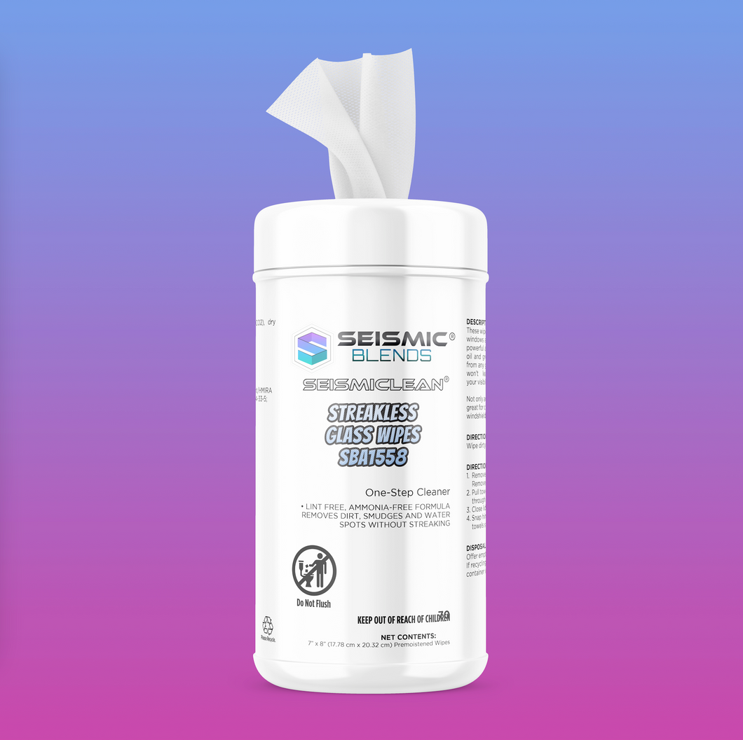 SEISMICLEAN STREAKLESS GLASS WIPES SBA1558