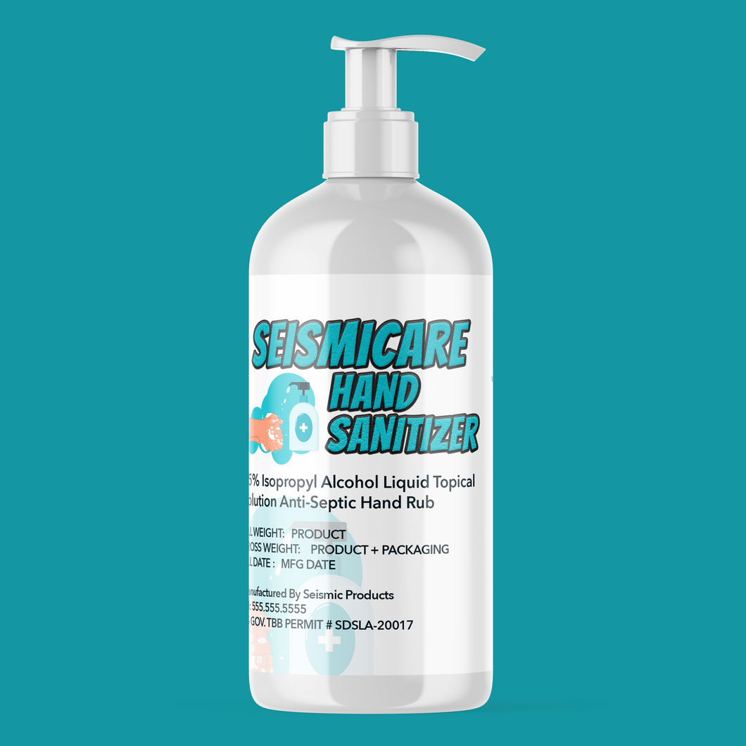 Seismicare® IPA 75% Liquid Hand Sanitizer