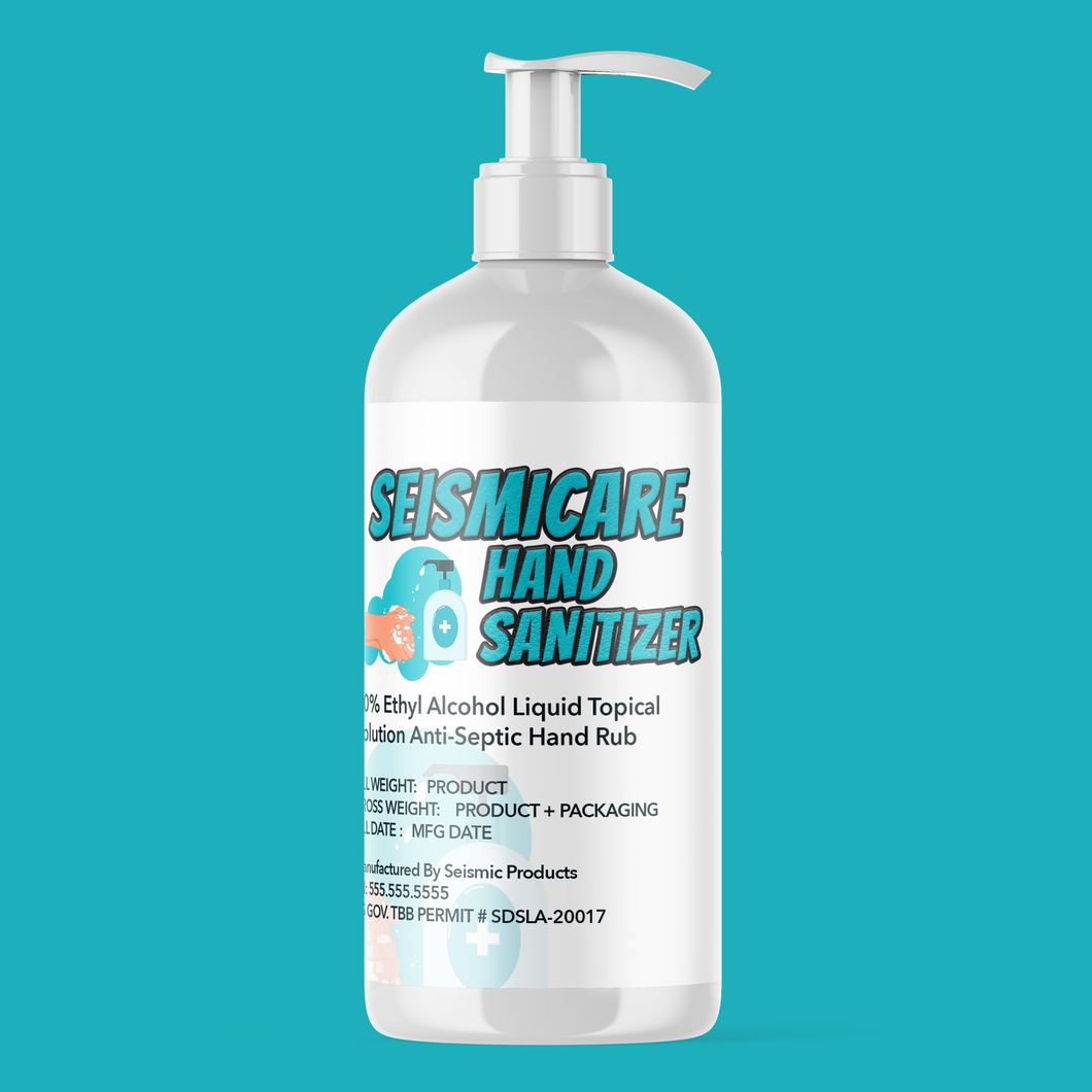 Seismicare® Ethyl 80% Liquid Hand Sanitizer