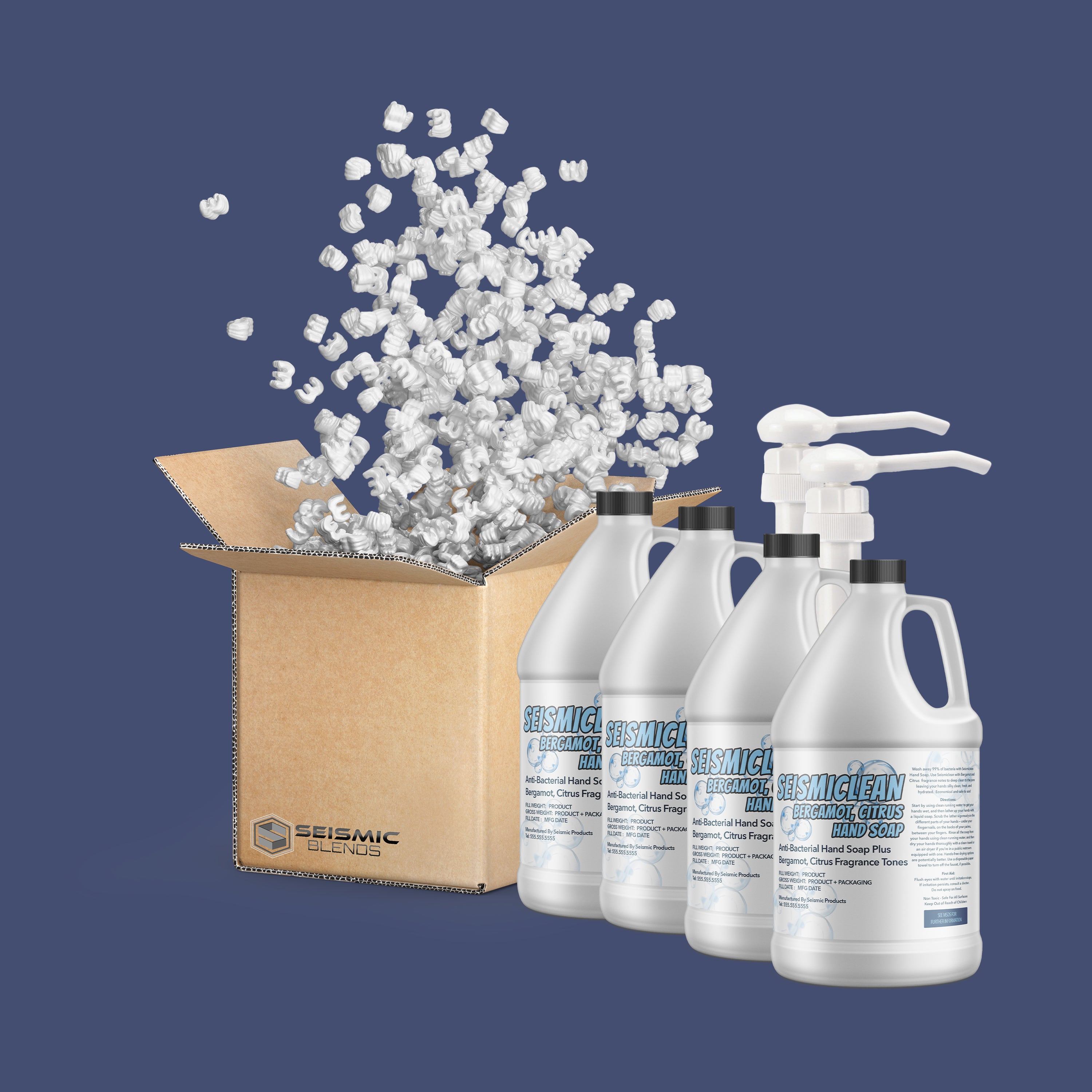 Seismicare® Bergamot, Citrus Anti-Bacterial Hand Soap w/Pump(s) SBC220