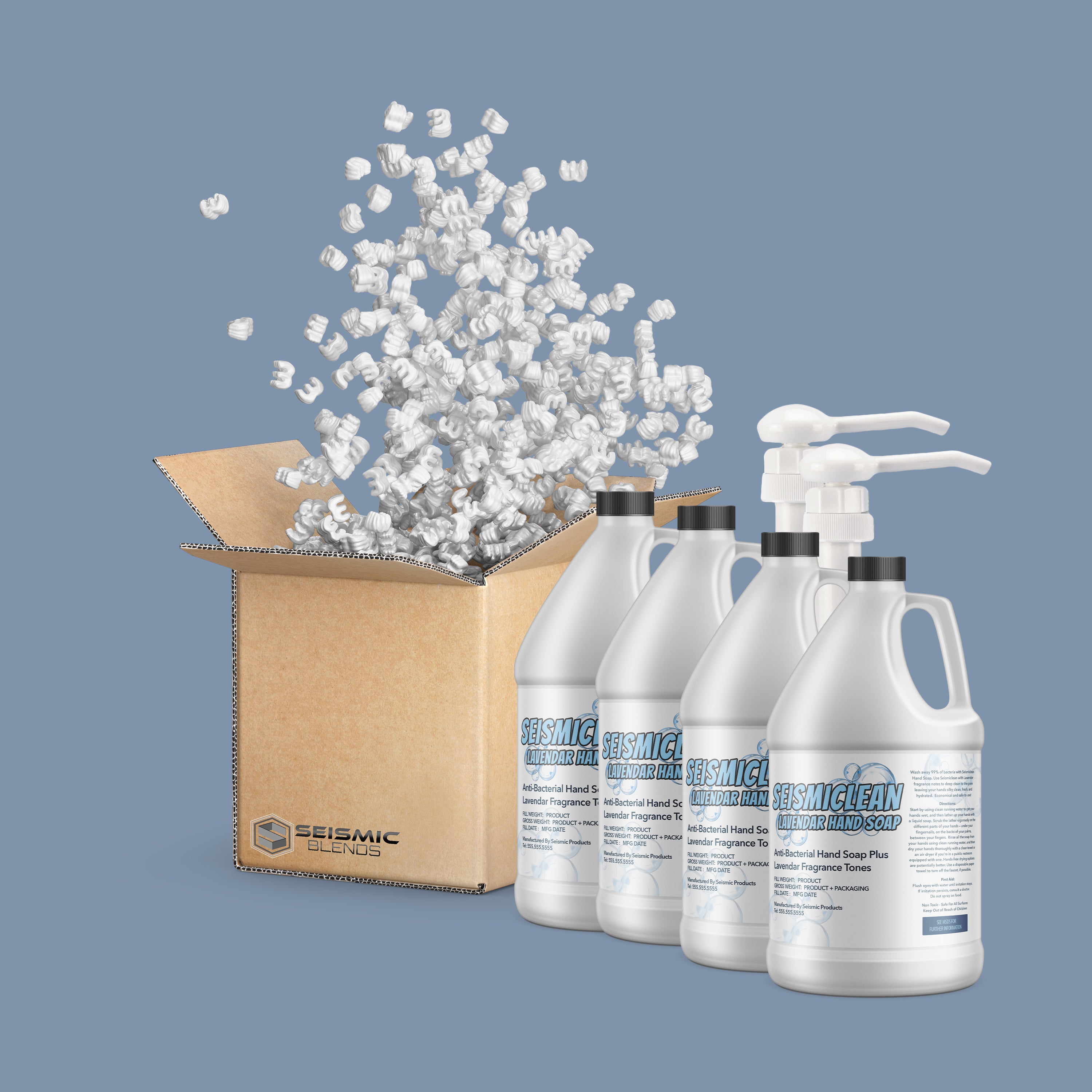Seismicare® Lavendar Anti-Bacterial Hand Soap w/Pump(s) SBC210